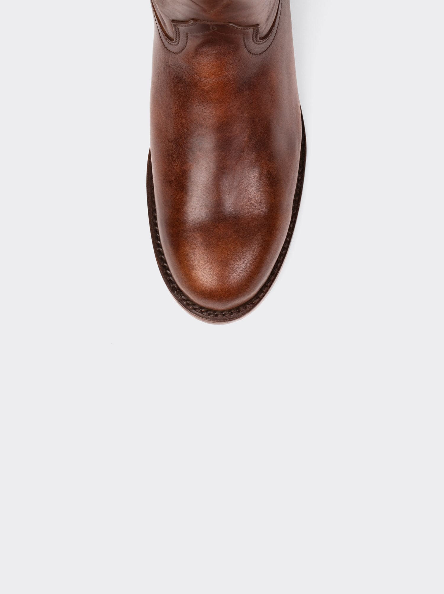 Men's Leather Roper Boot Leather Sole Honey Olmeca Style 1000