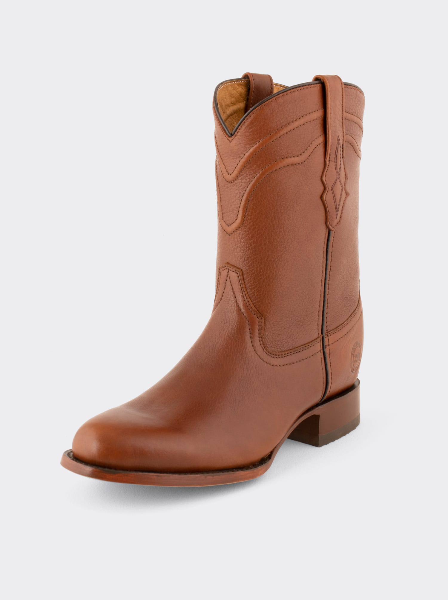 Challenger Mahogany Leather-Soled Roper Boot Style 1004