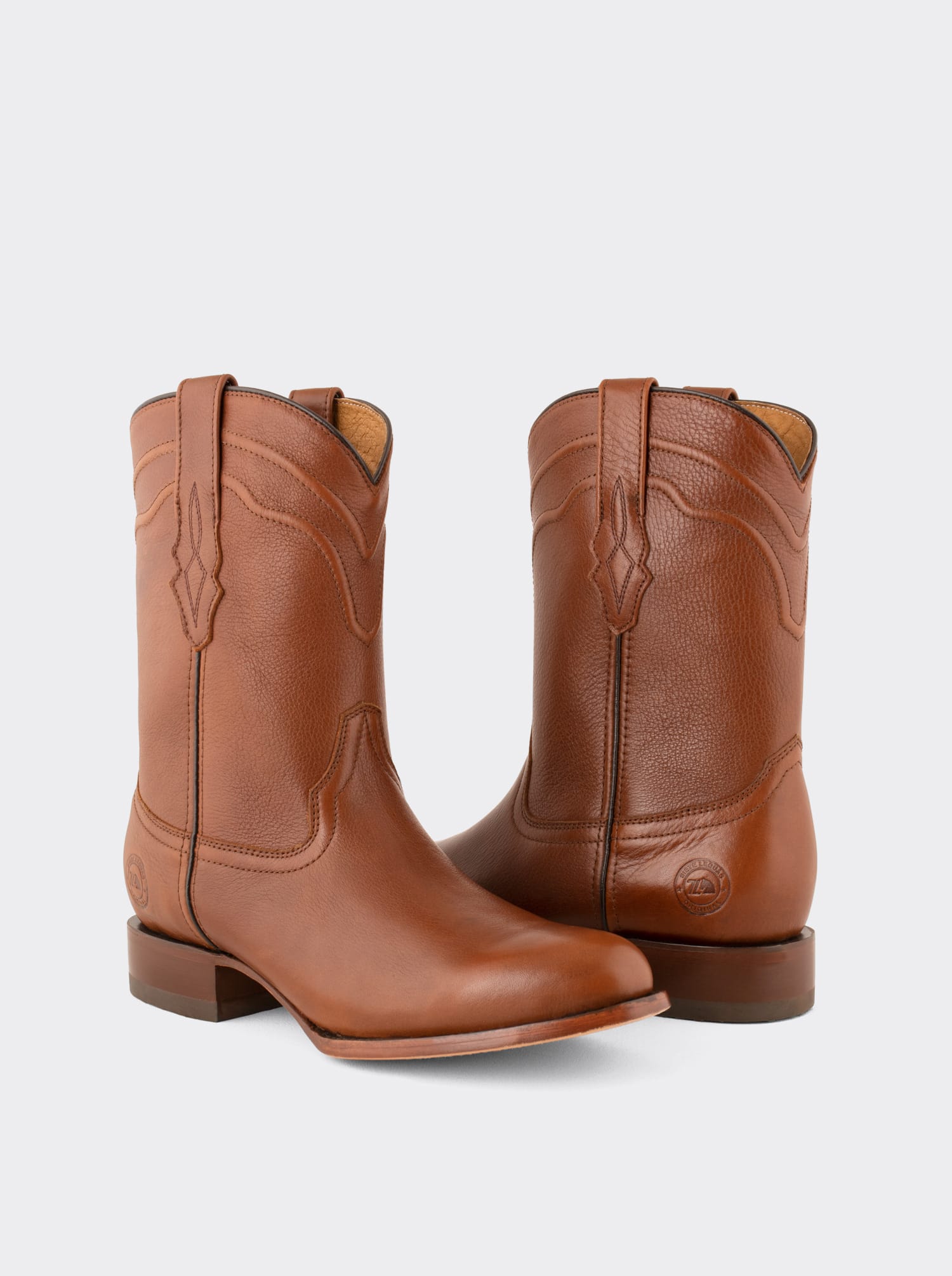 Challenger Mahogany Leather-Soled Roper Boot Style 1004