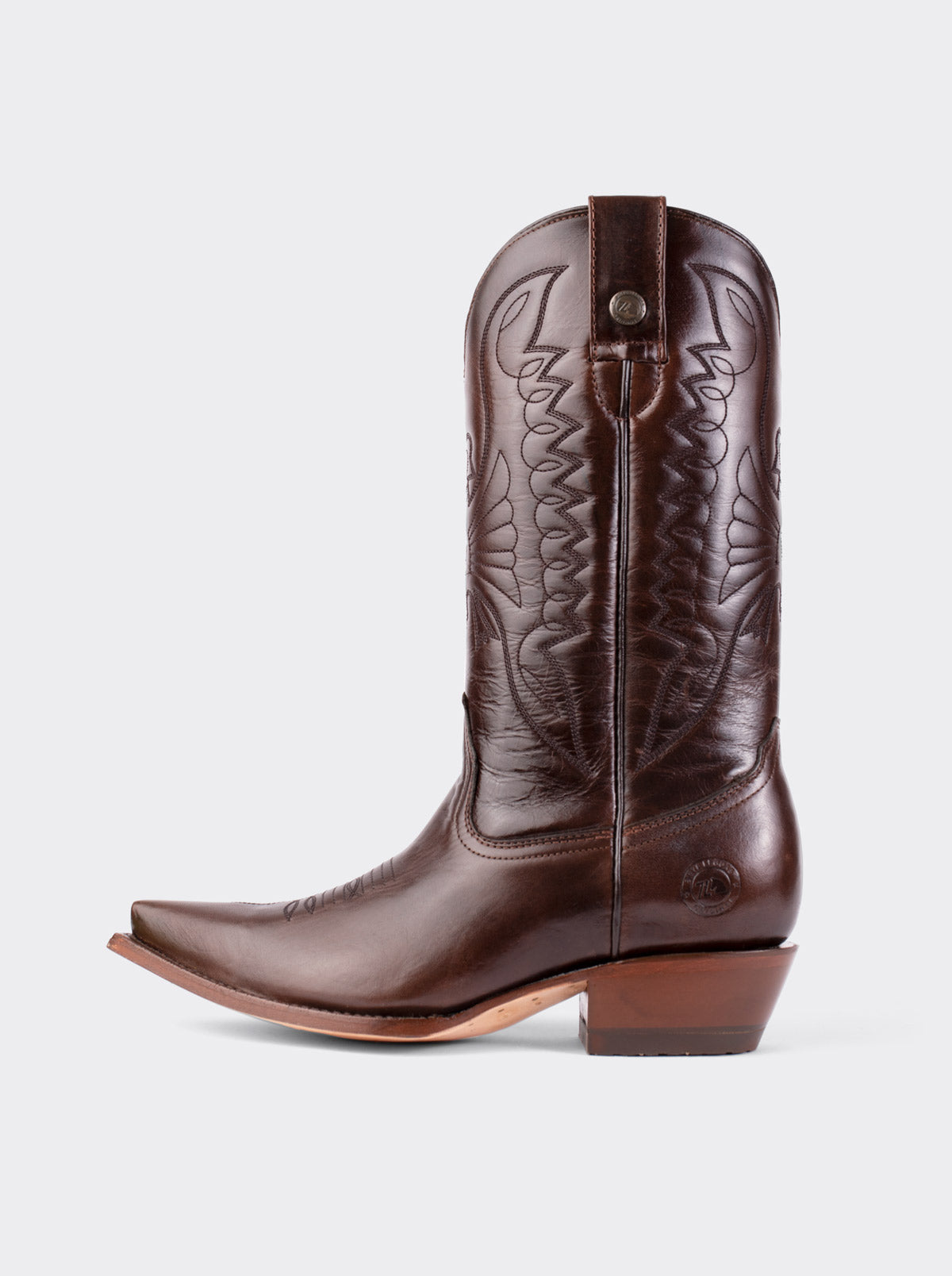 Bota Vaquera Tacón Cubano Olmeca Café Estilo 1041