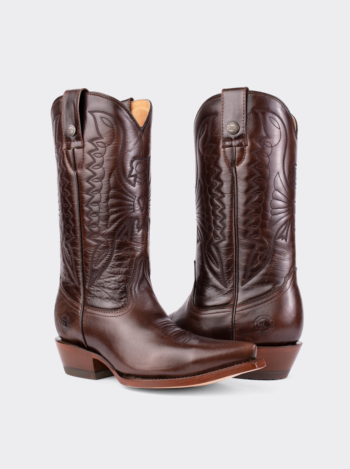 Bota Vaquera Tacón Cubano Olmeca Café Estilo 1041