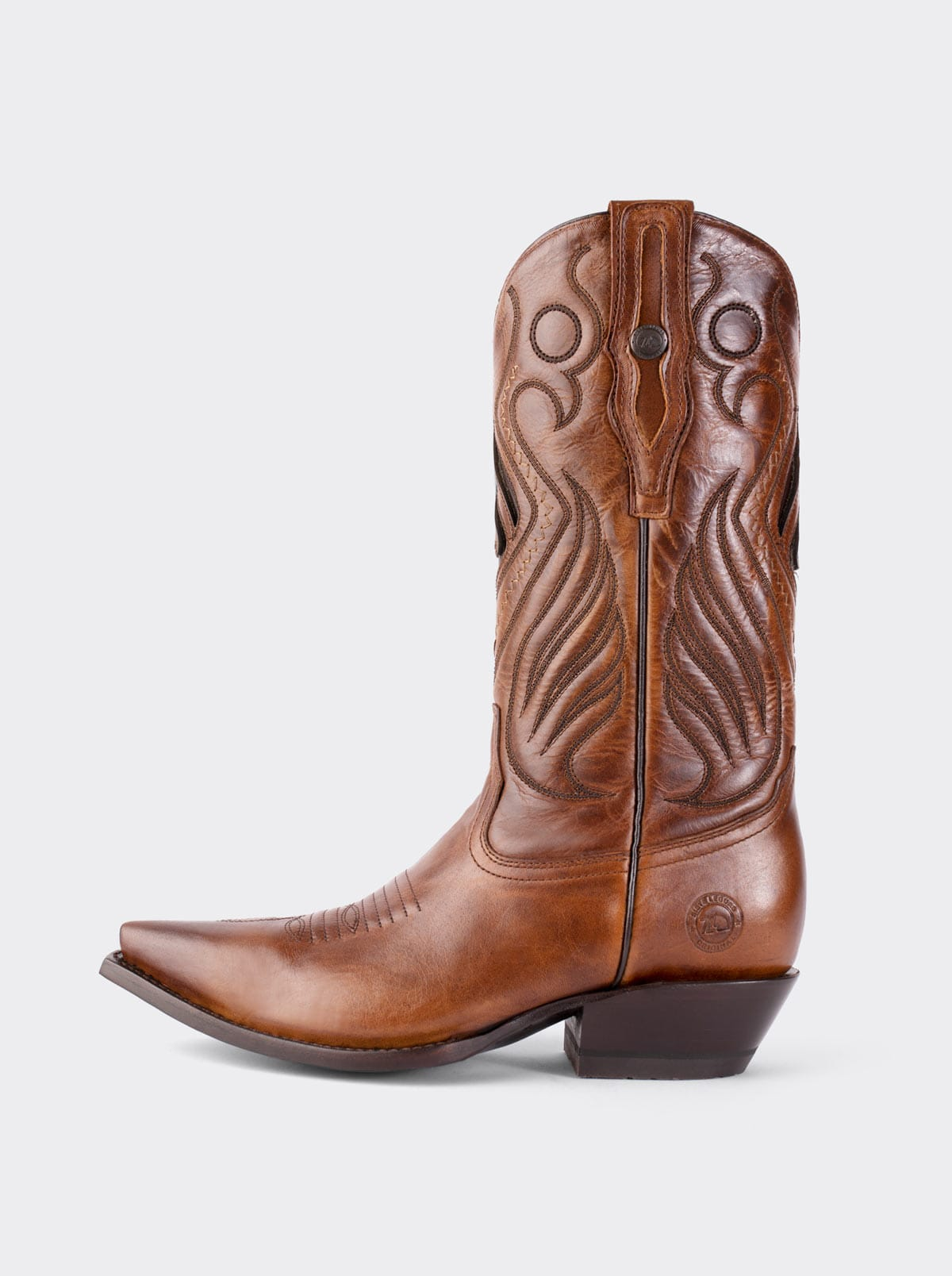 Bota Vaquera Tacón Cubano Olmeca Miel Estilo 1049