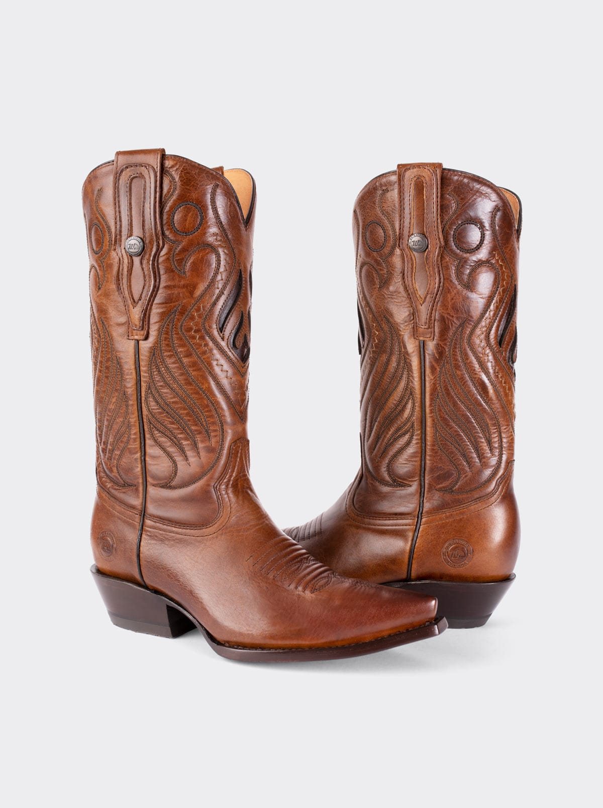 Bota Vaquera Tacón Cubano Olmeca Miel Estilo 1049