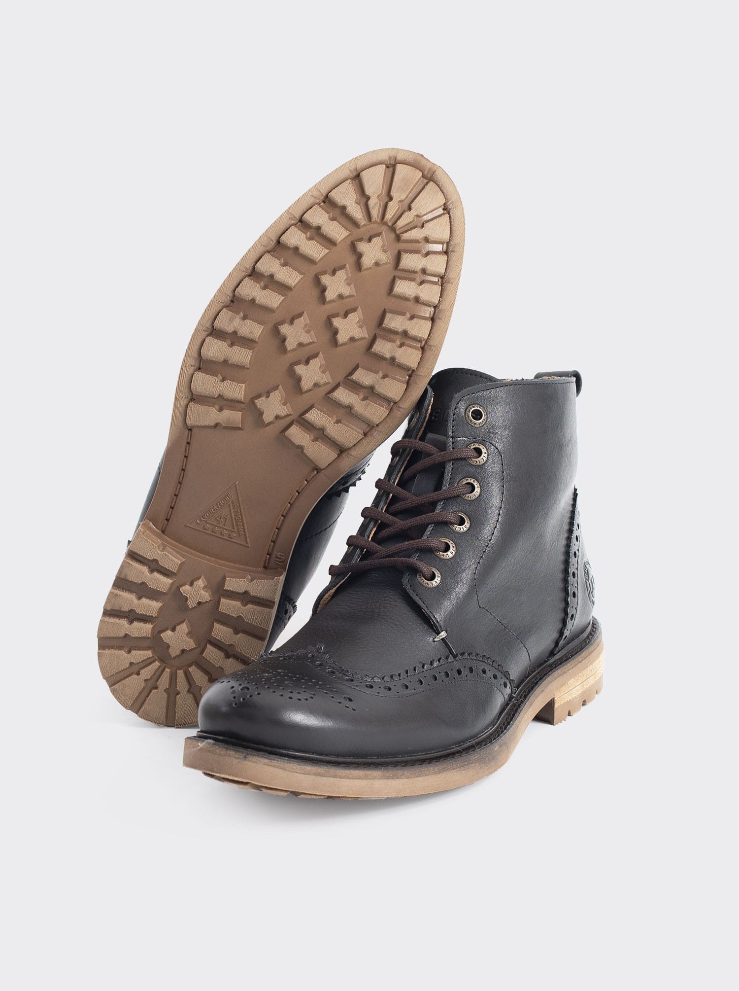 Botin Bostoneano Siete Leguas Piel Montana Negro Est. 7001