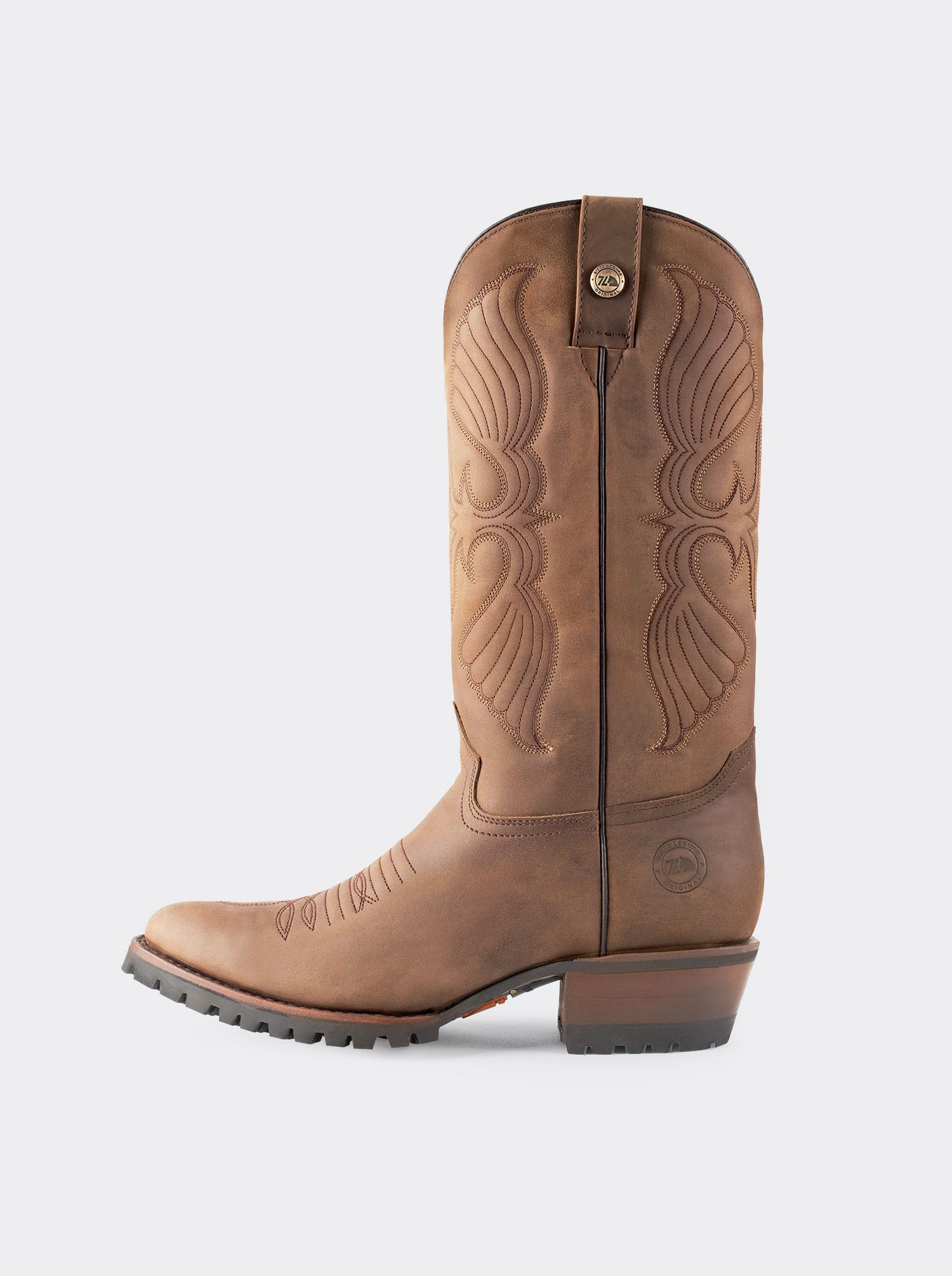 Bota Vaquera de Trabajo con Suela Track Crazy Papaya Estilo 1345