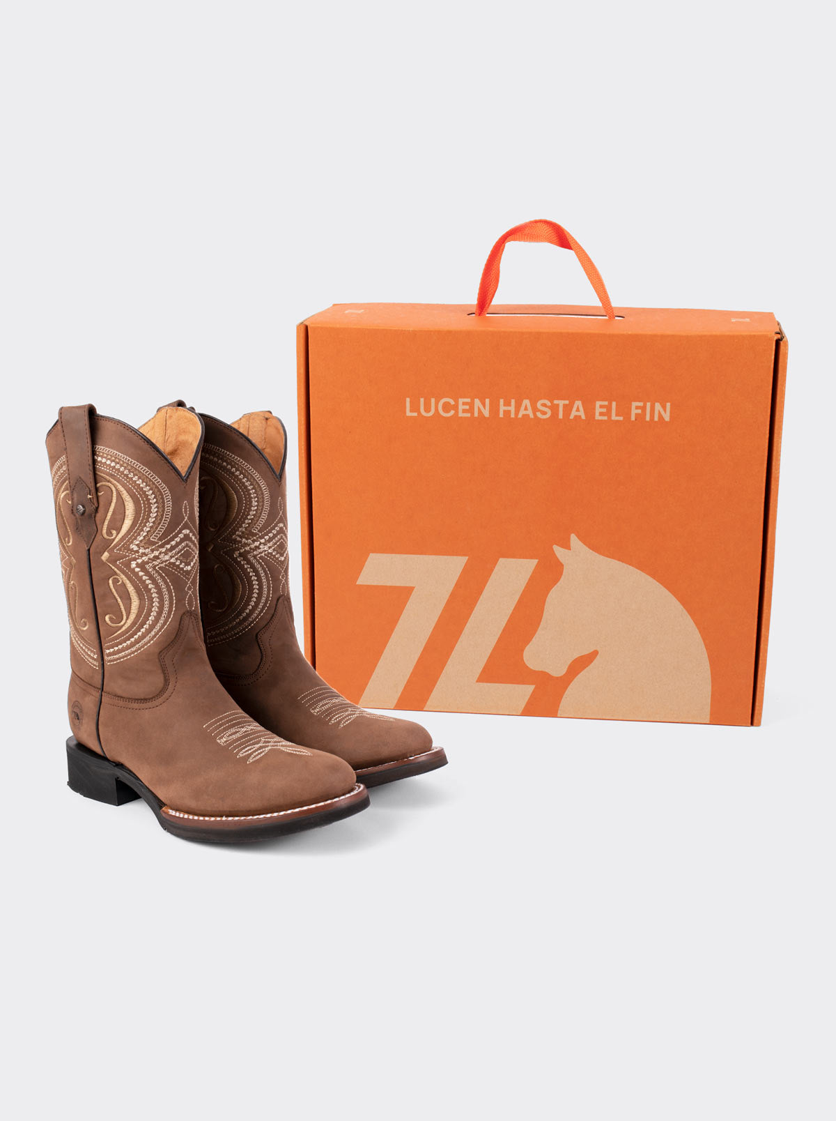 Bota Rodeo Oval con Suela Ligera para Trabajo Crazy Cafe 1546