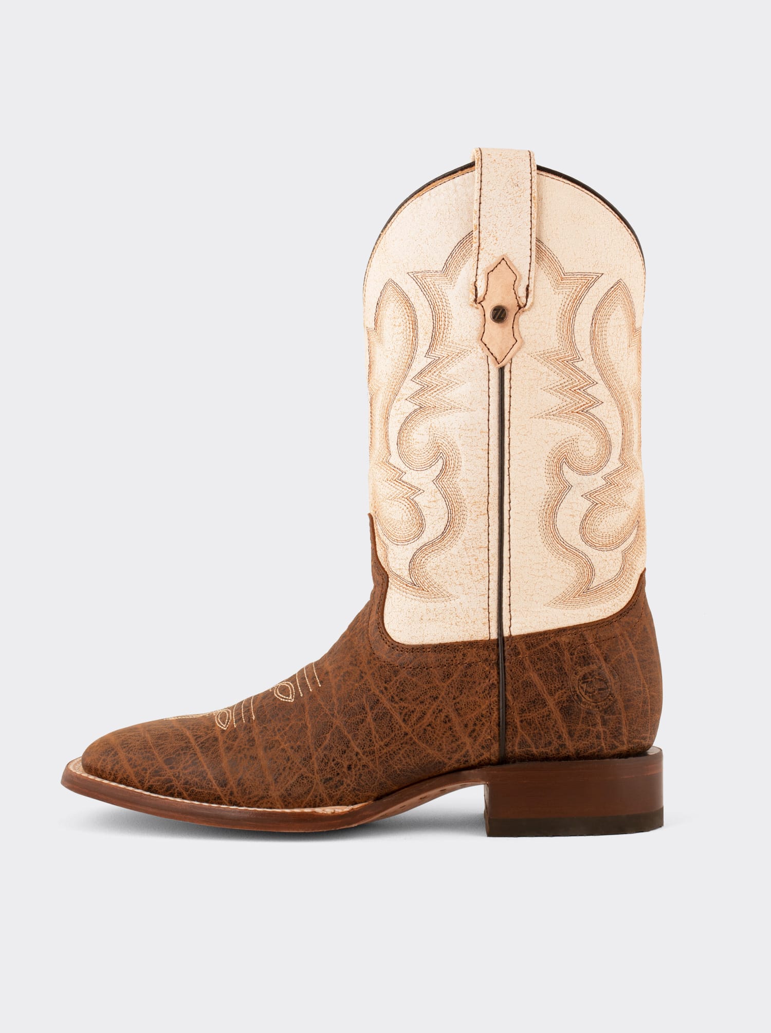 Bota Rodeo con Suela de Cuero en piel Imitación Dragon Cognac Estilo 1555