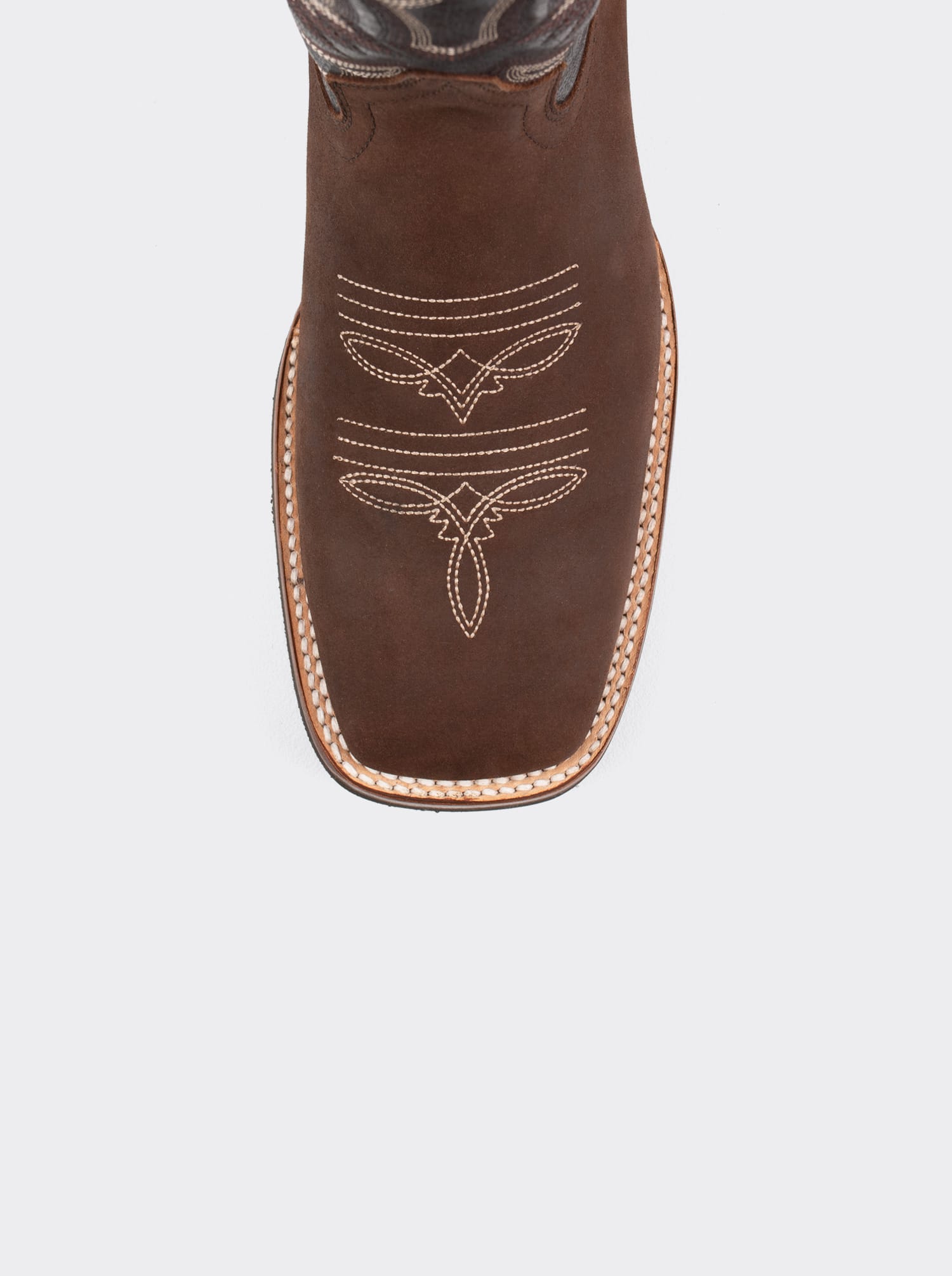 Bota Rodeo con Suela Ligera para Trabajo Crazy Café Estilo 1555