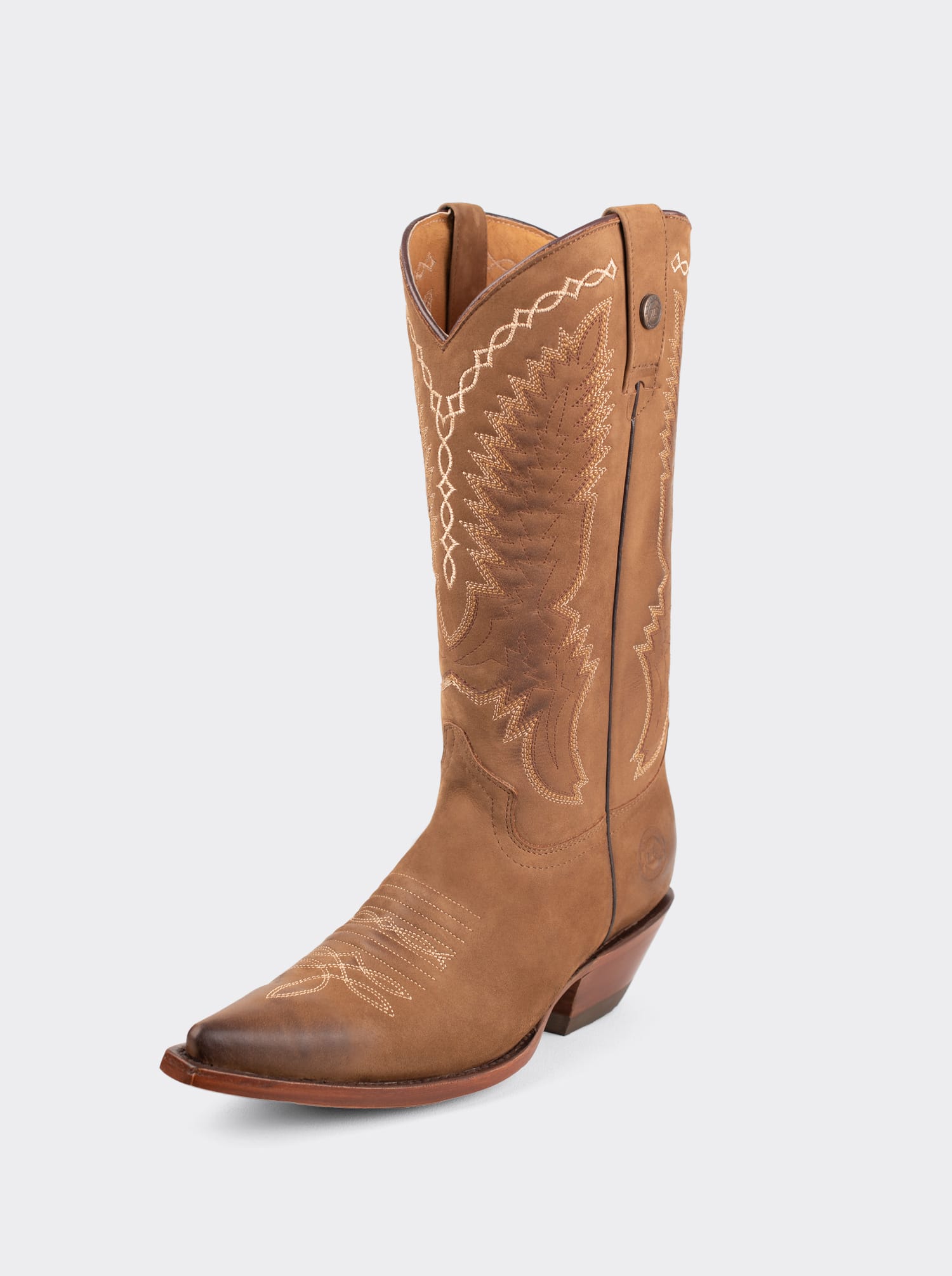 Cuban Heel Cowboy Boot in Terracotta Nobuck Style 1748