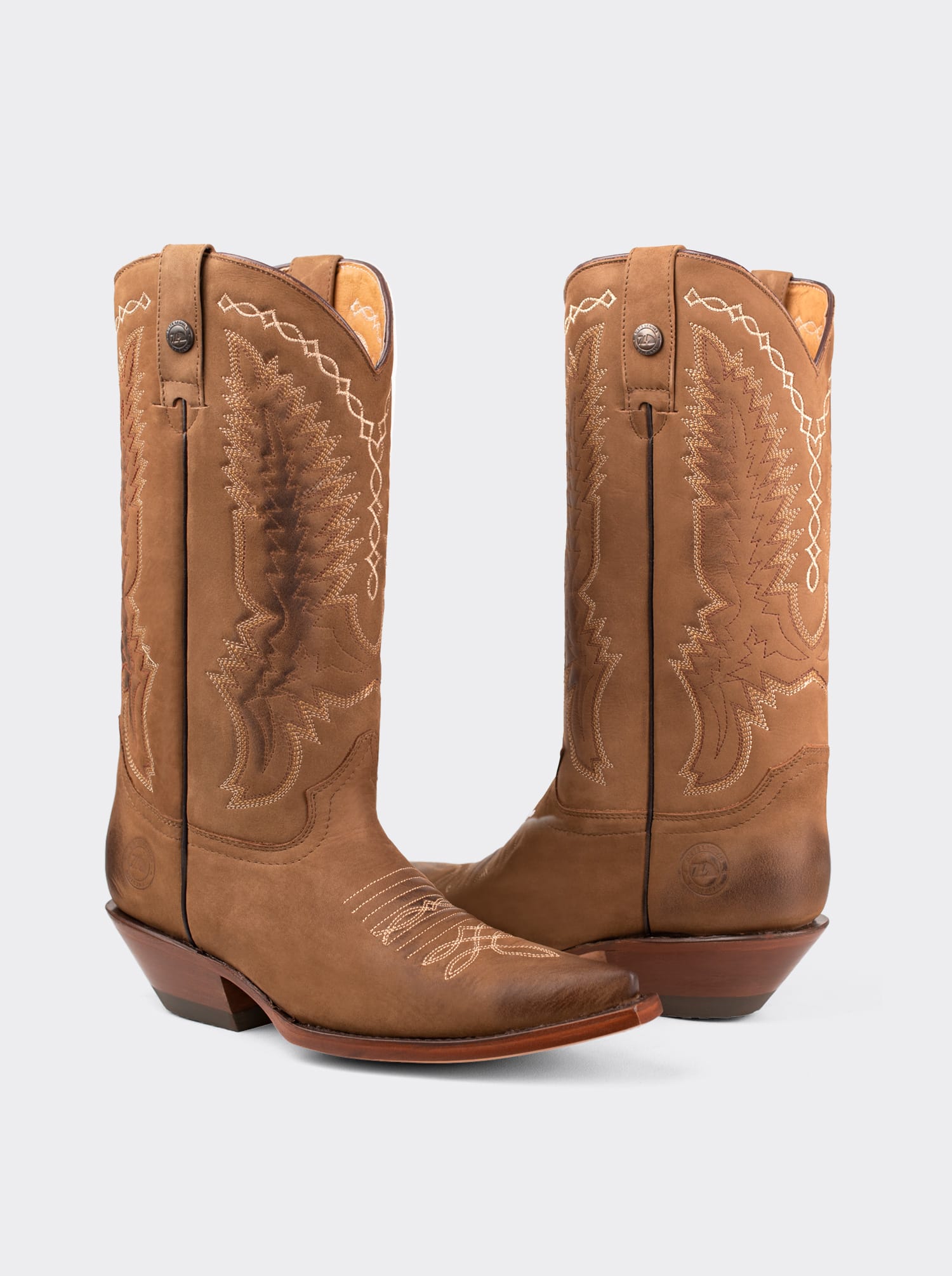 Cuban Heel Cowboy Boot in Terracotta Nobuck Style 1748