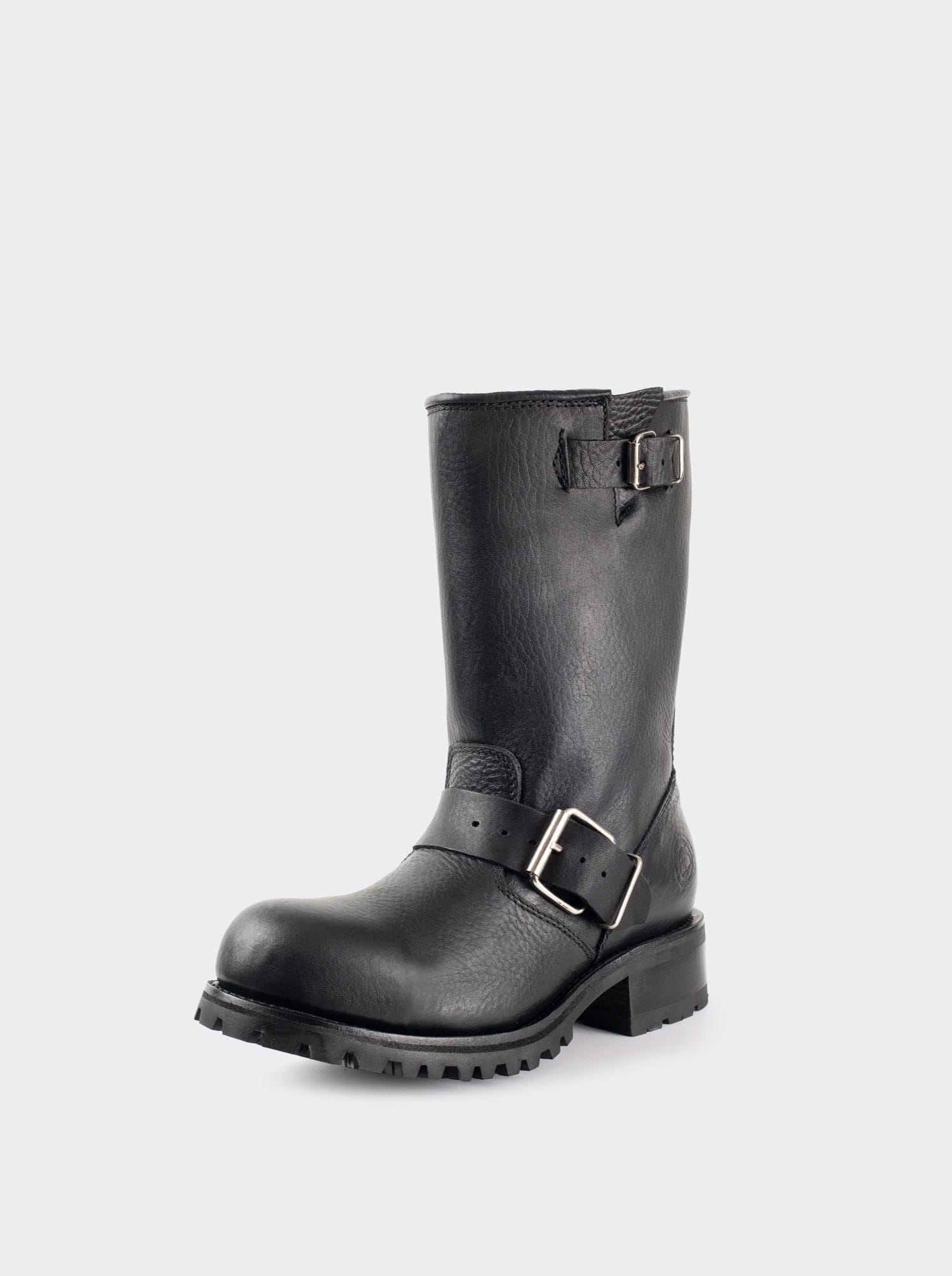 Bota Biker con Casco de Acero y Suela Track Bull Fight Negro Estilo 1808