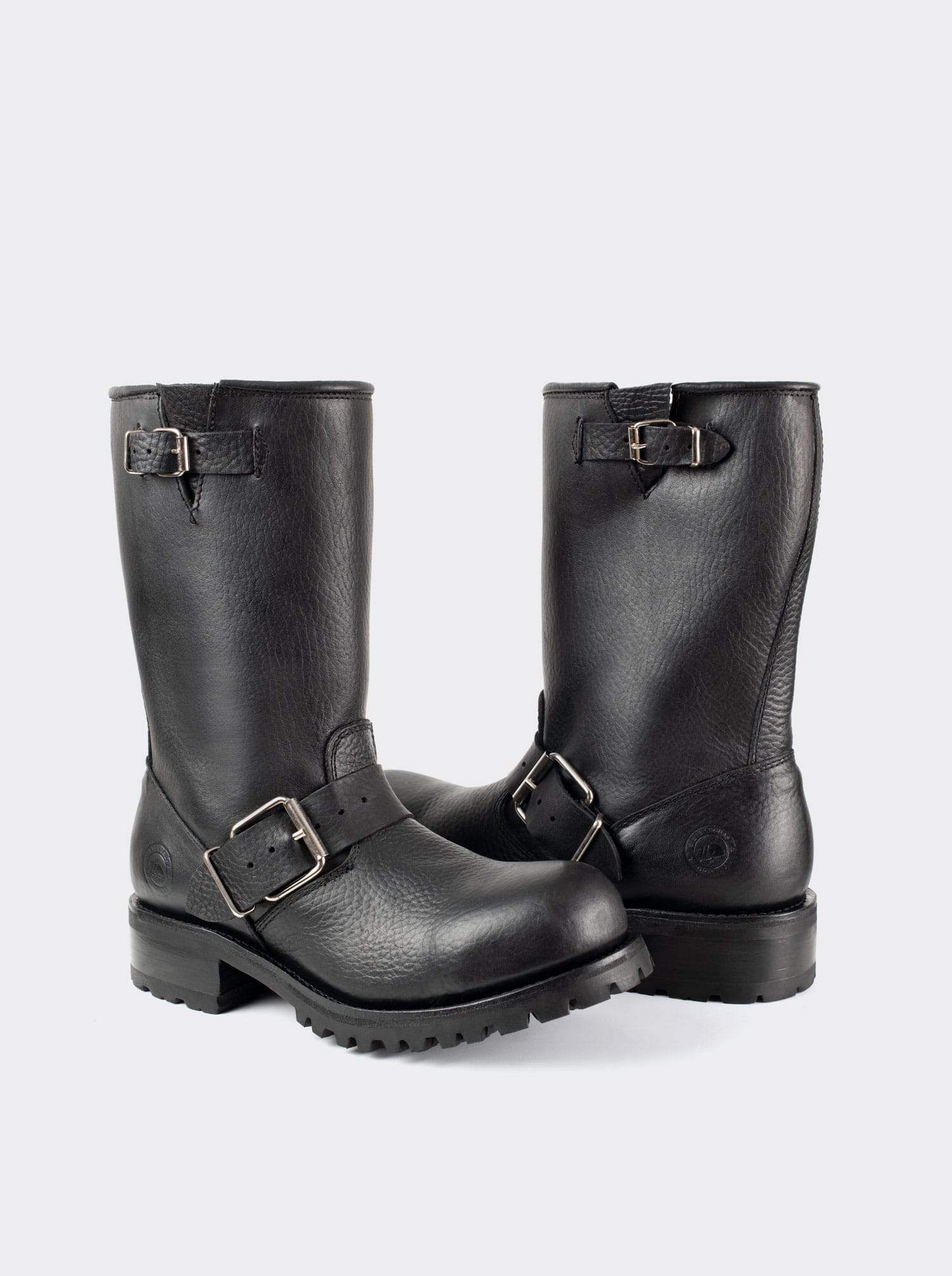 Bota Biker con Casco de Acero y Suela Track Bull Fight Negro Estilo 1808