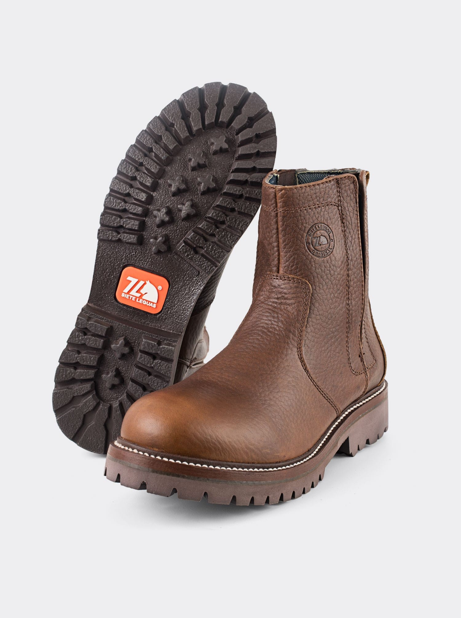 Bota Con Elástico Siete Leguas para Trabajo Bull Fight Ocre Est. 2727