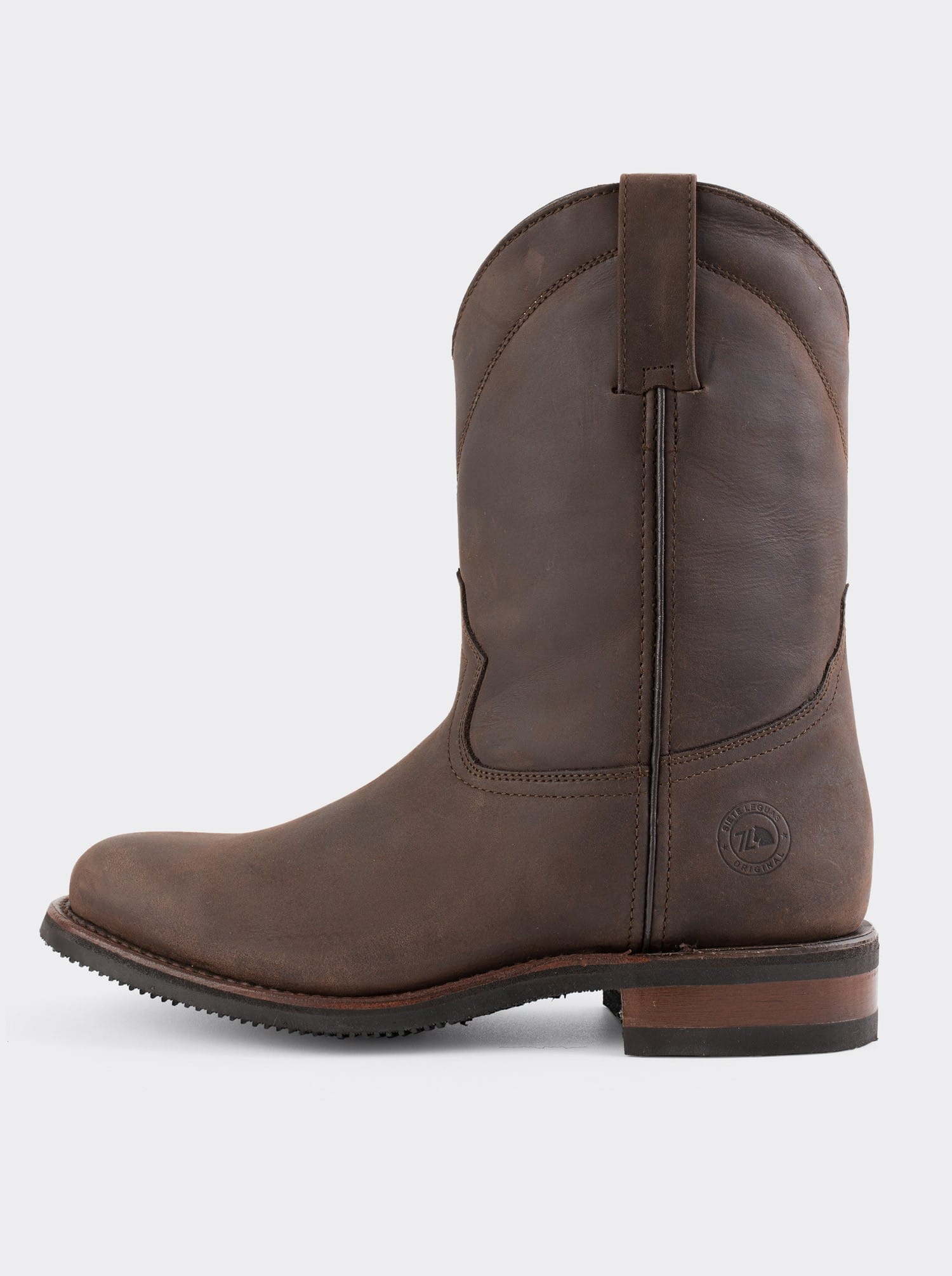 Zippered Roper Boot in Crazy Brown Style 1677