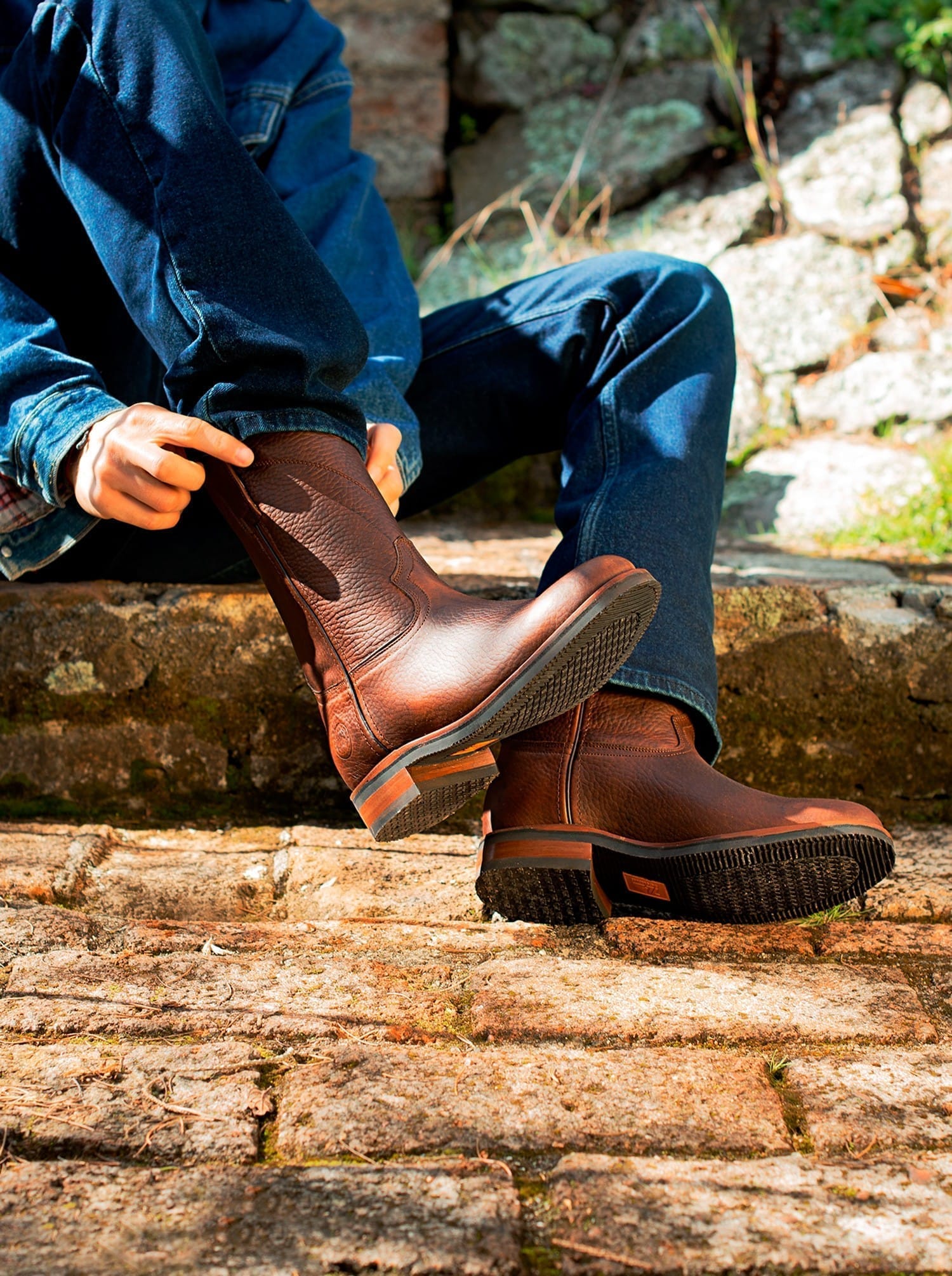 Bota Roper Siete Leguas Antiderrapante en piel Bull Fight Ocre Est. 1000