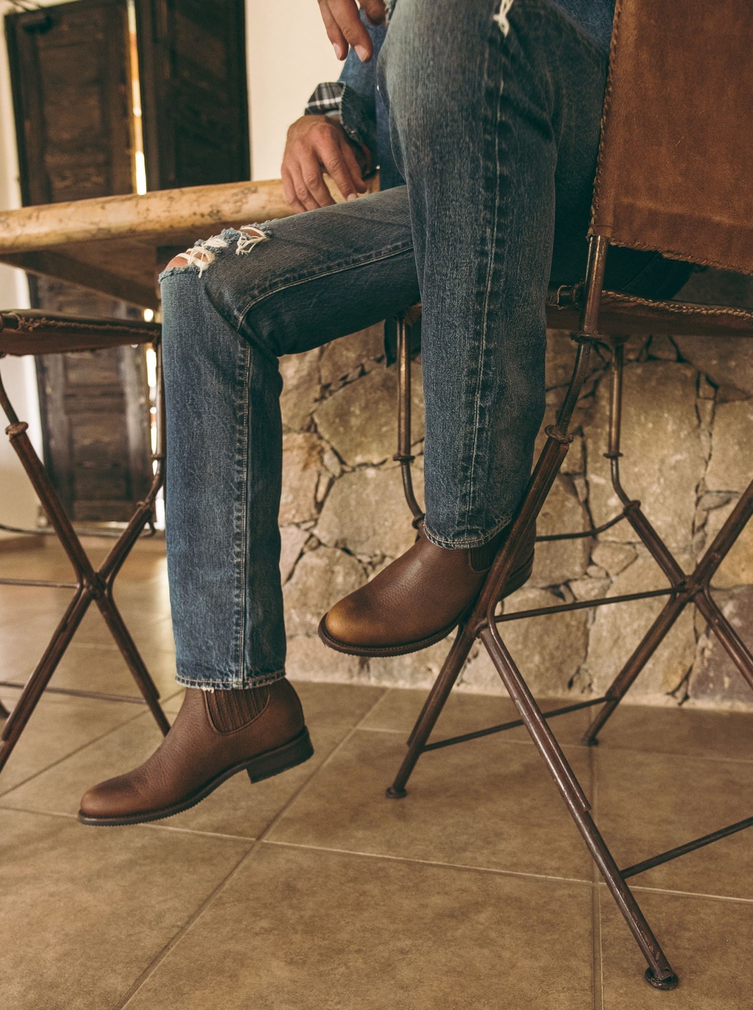 Botin Charro Antiderrapante Siete Leguas Piel Bull Fight Ocre Est. 6000