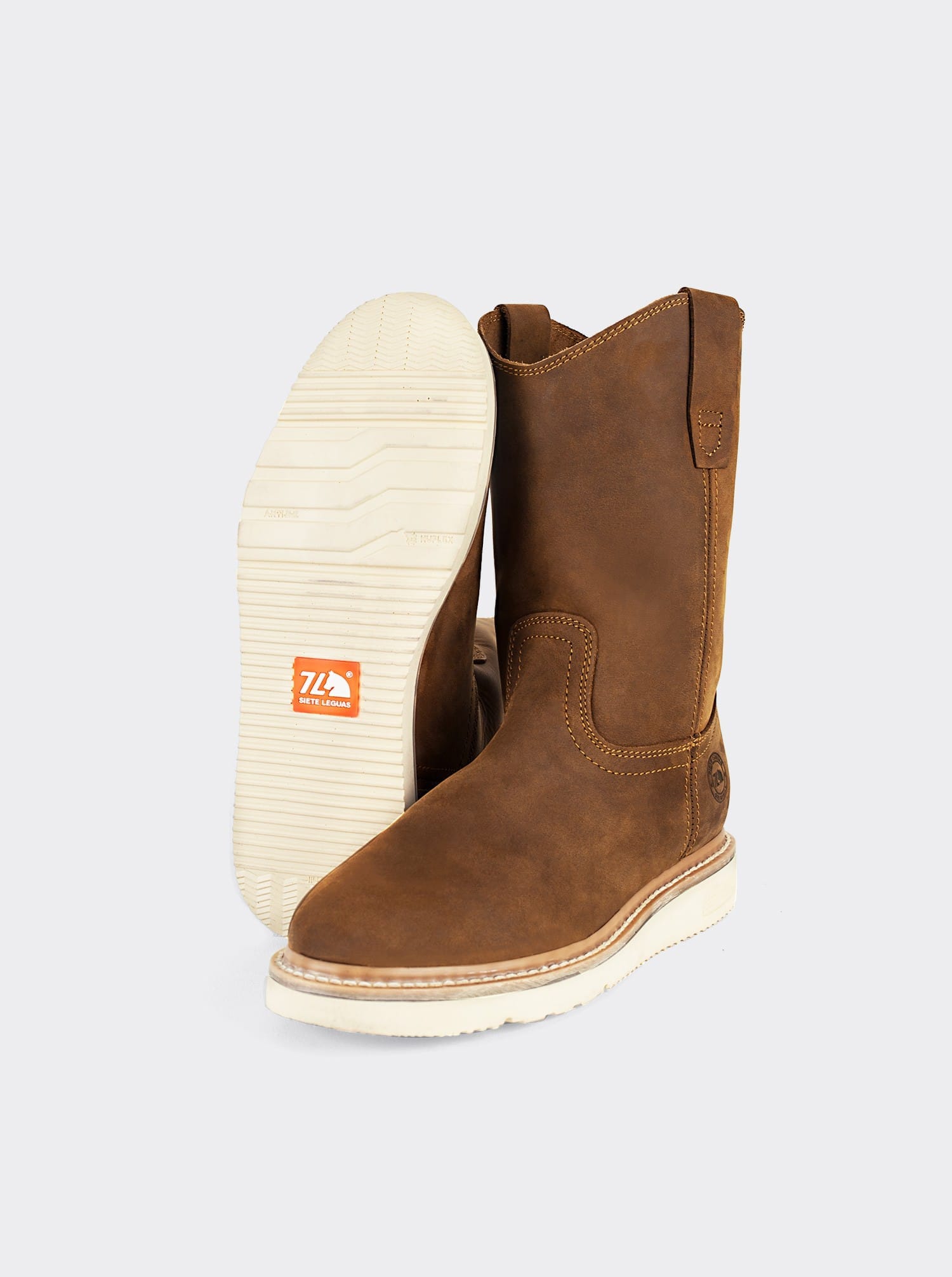 Bota Ligera y Ruda tipo Wellington Siete Leguas en piel Crazy Papaya Est. 2222