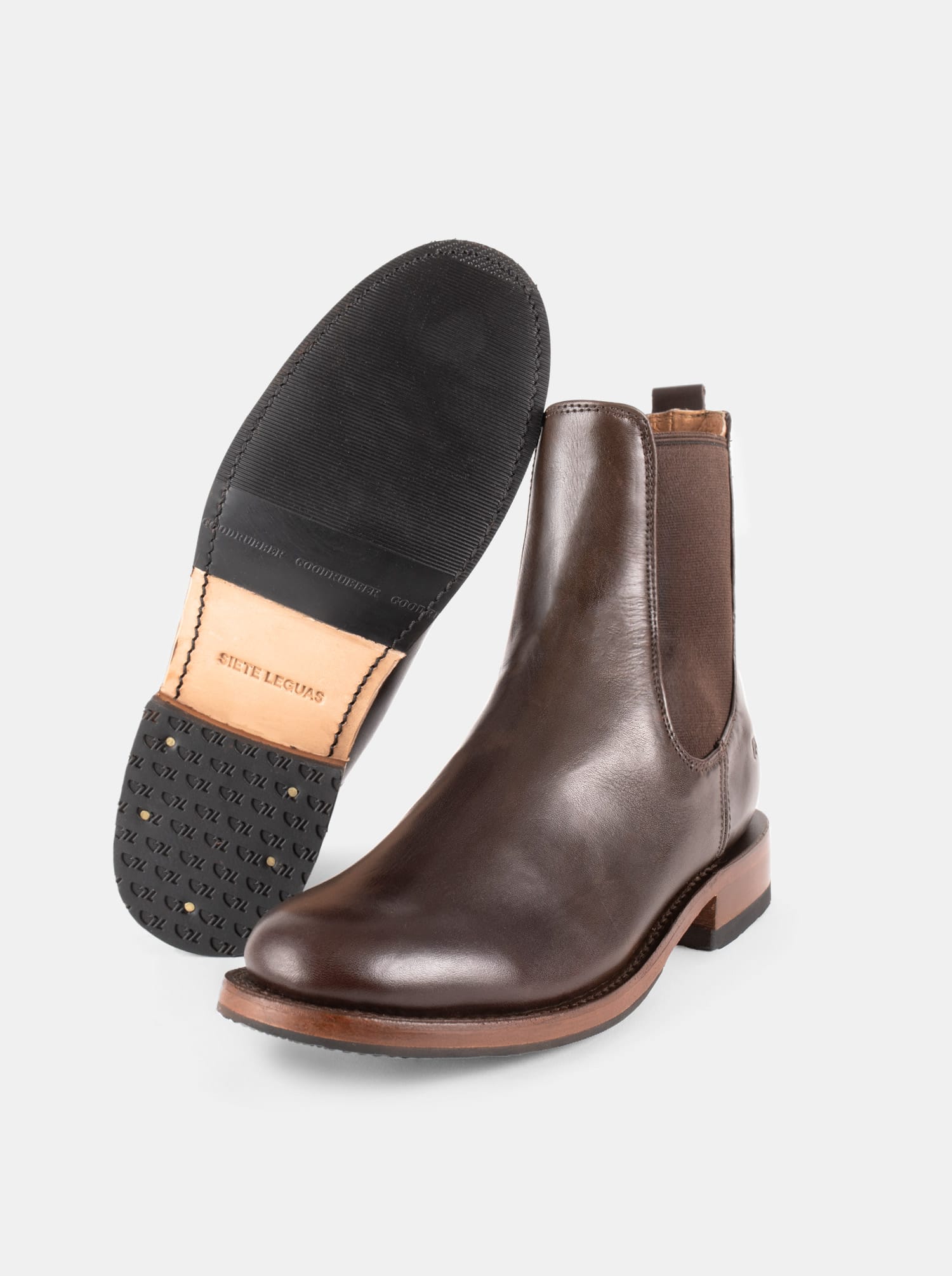 Botín Chelsea con Suela Antiderrapante Olmeca Café Estilo 6206