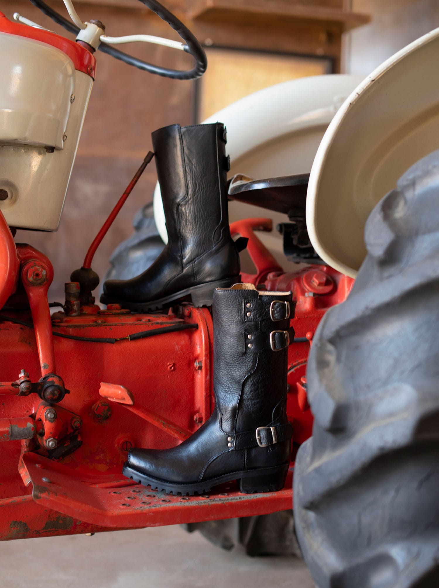 Bota Biker Suela Track Montana Negro Estilo 1805