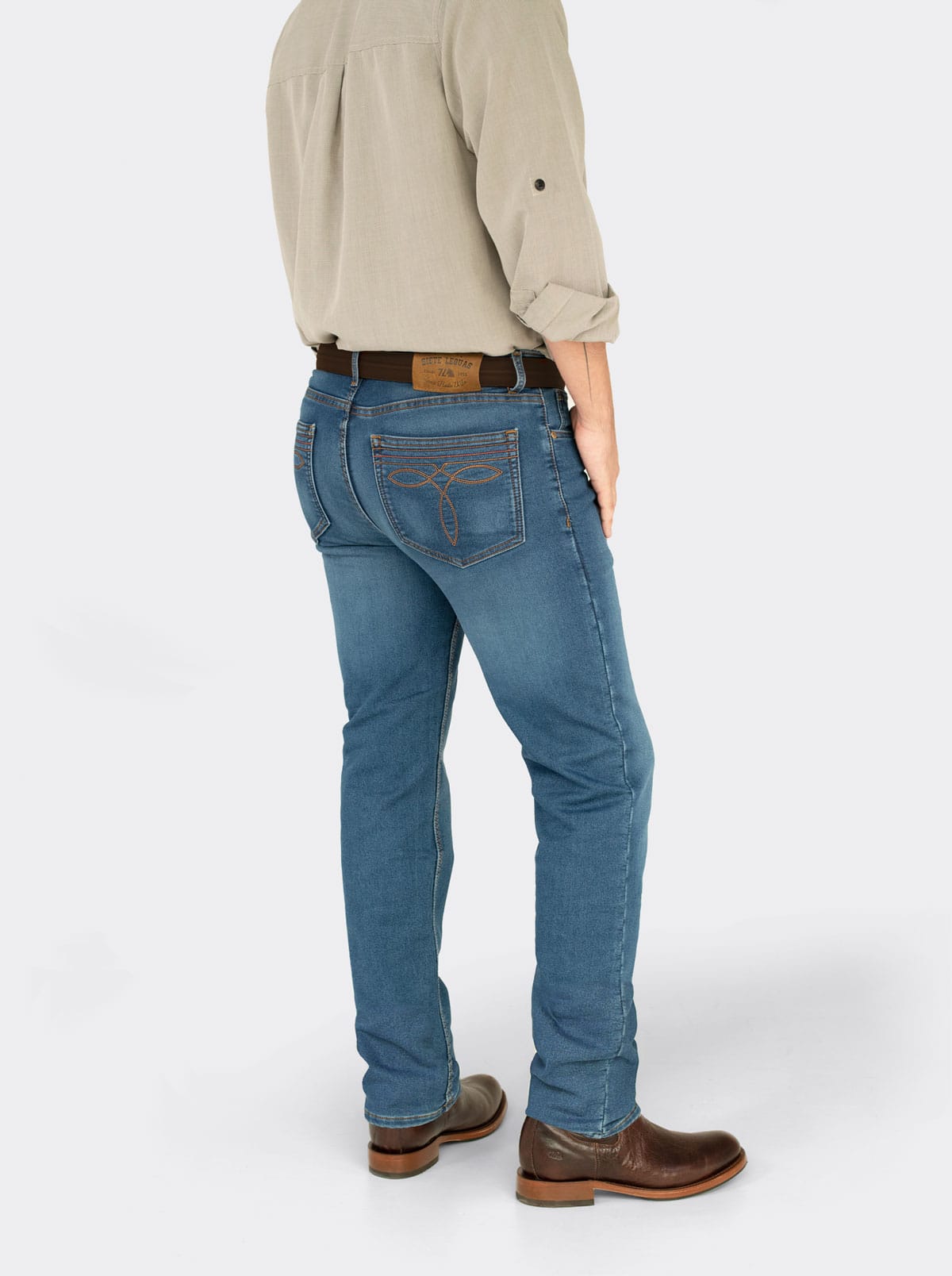 Pantalon Vaquero 7L FLEX Corte Regular Indigo Stone