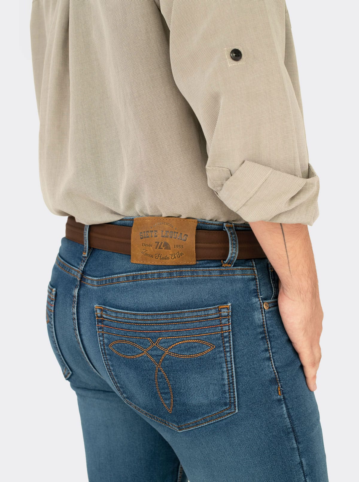 Pantalon Vaquero 7L FLEX Corte Regular Indigo Stone