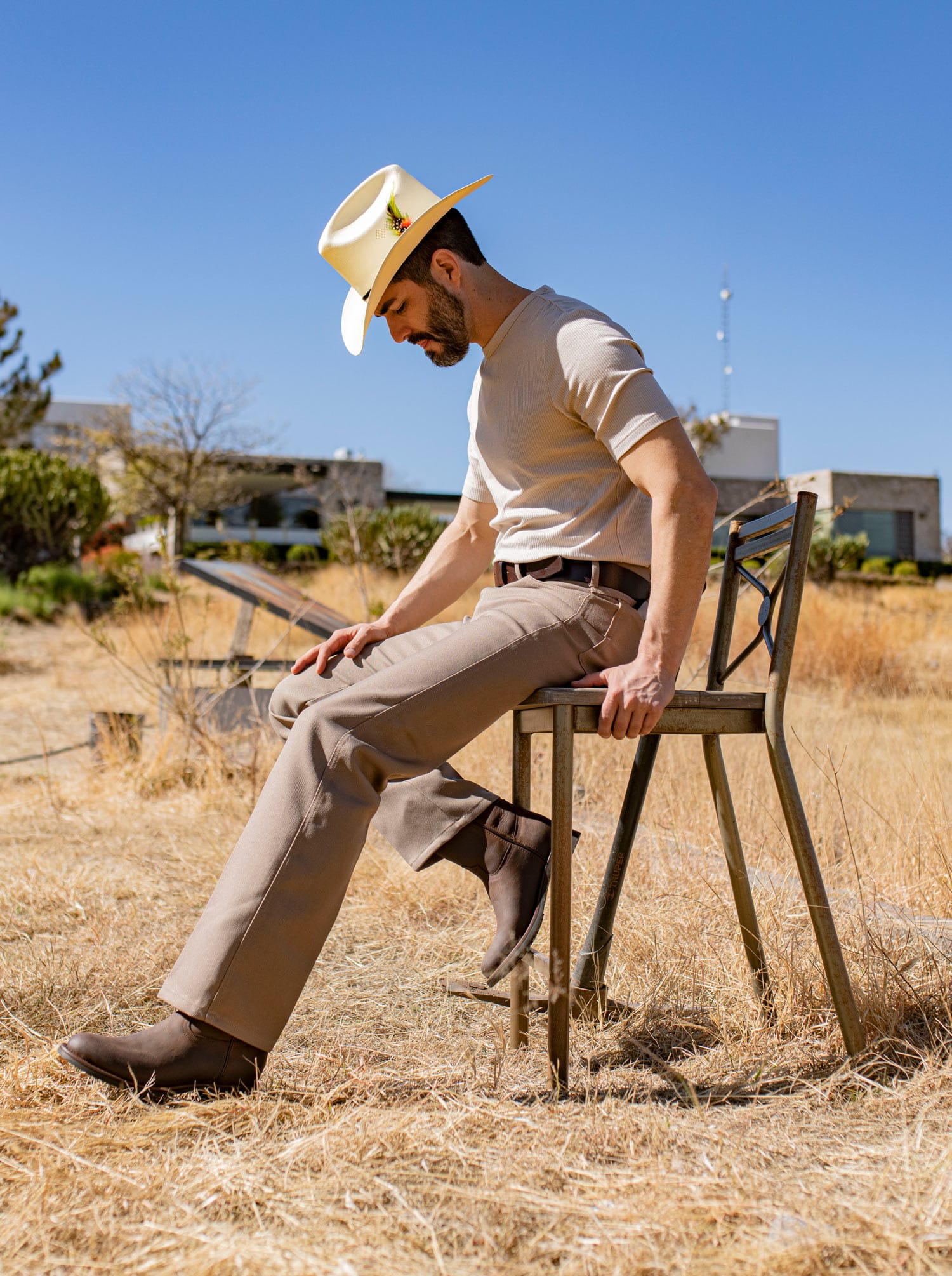 Unisex Cowboy Hat, Silverado Style with Feather, Master 1000X