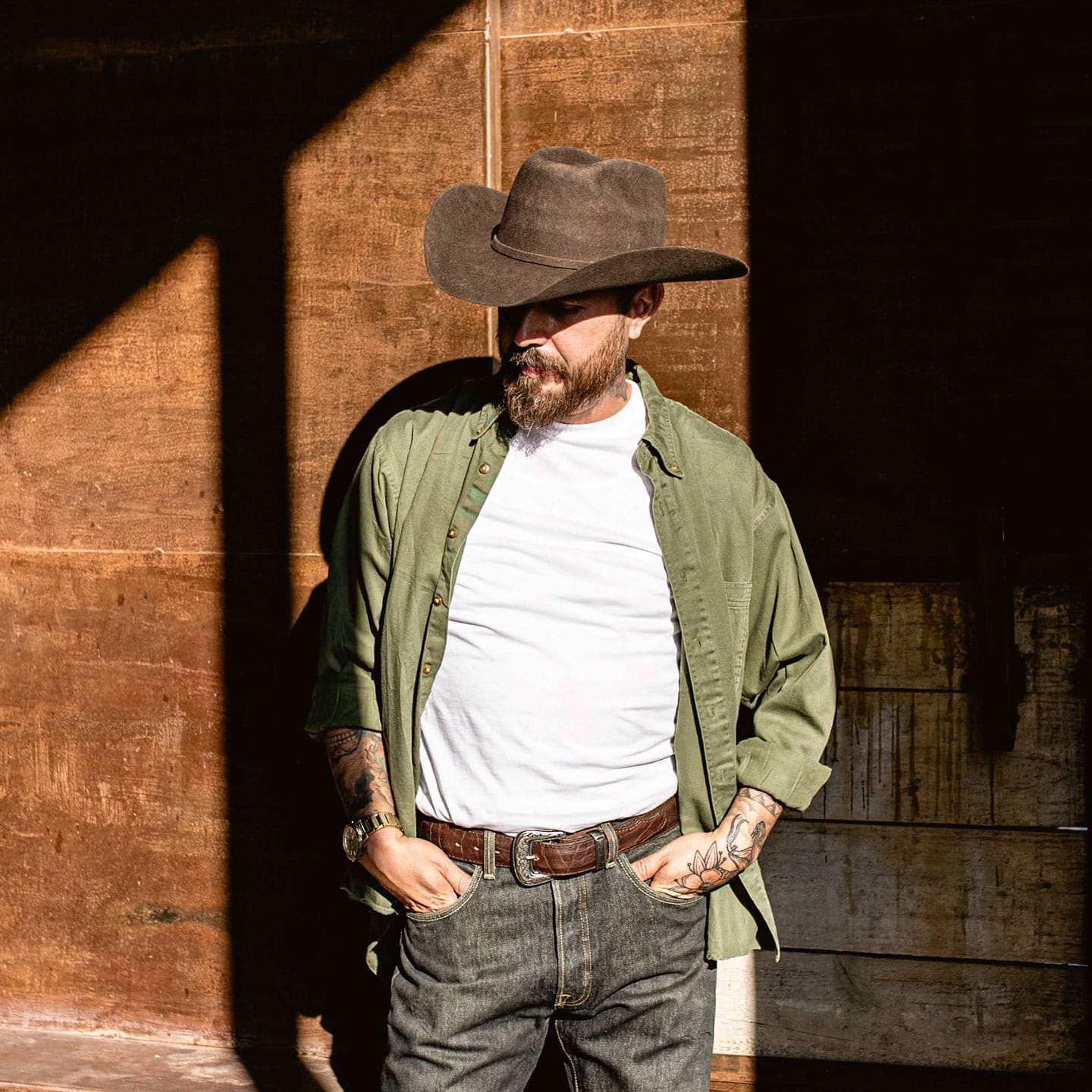 Cinturón Vaquero Bisonte Dark Brown Estilo 13