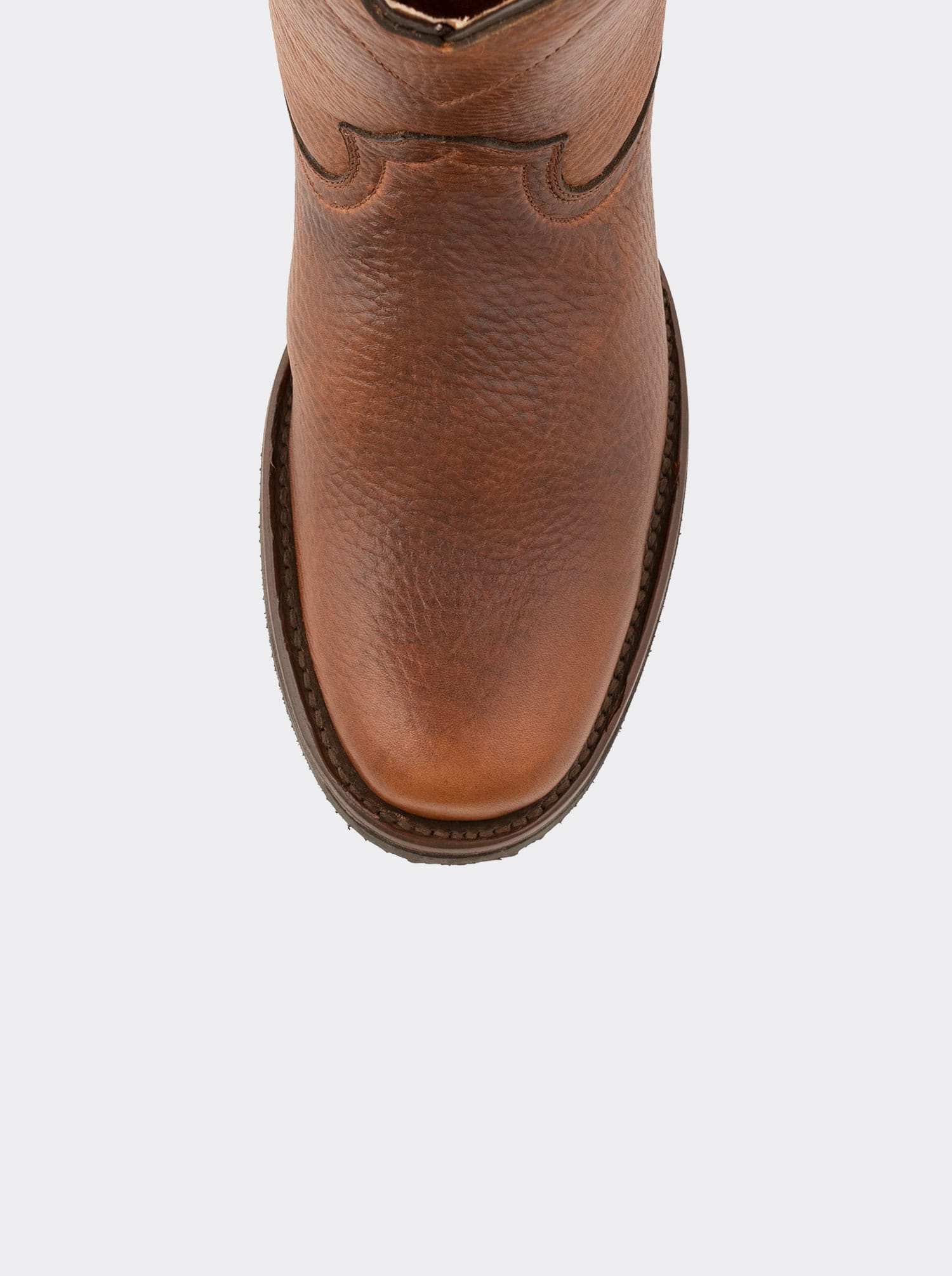 Bota Roper con Suela Antiderrapante Bull Fight Ocre Punta Semi Cuadrada Estilo 1000