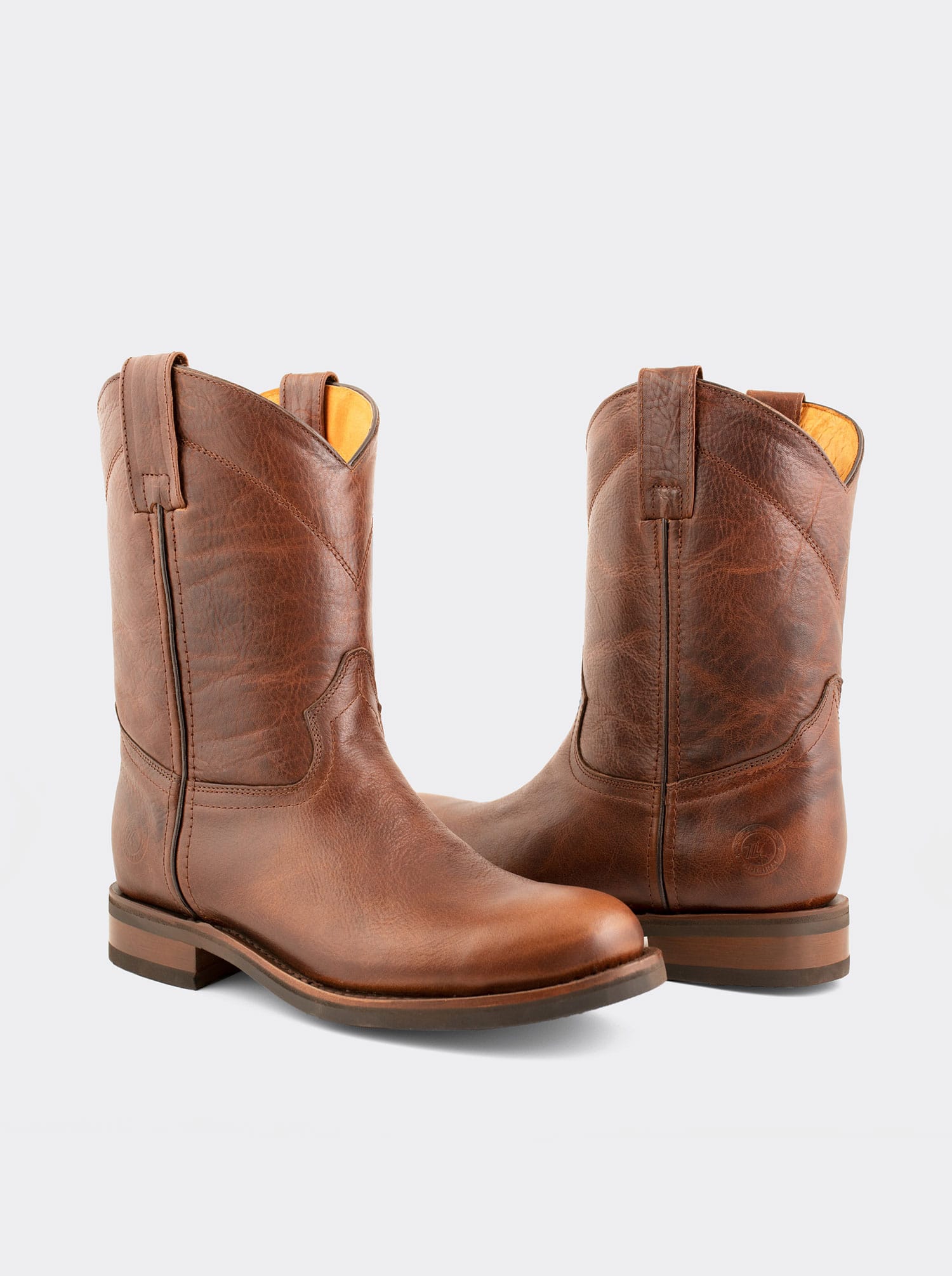 Vibram® Oil Resistant Sole Roper Boot in Paddock Whiskey Style 1000