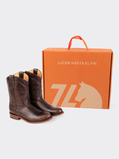 Bota Roper con Suela de Cuero Olmeca Café Estilo 1000