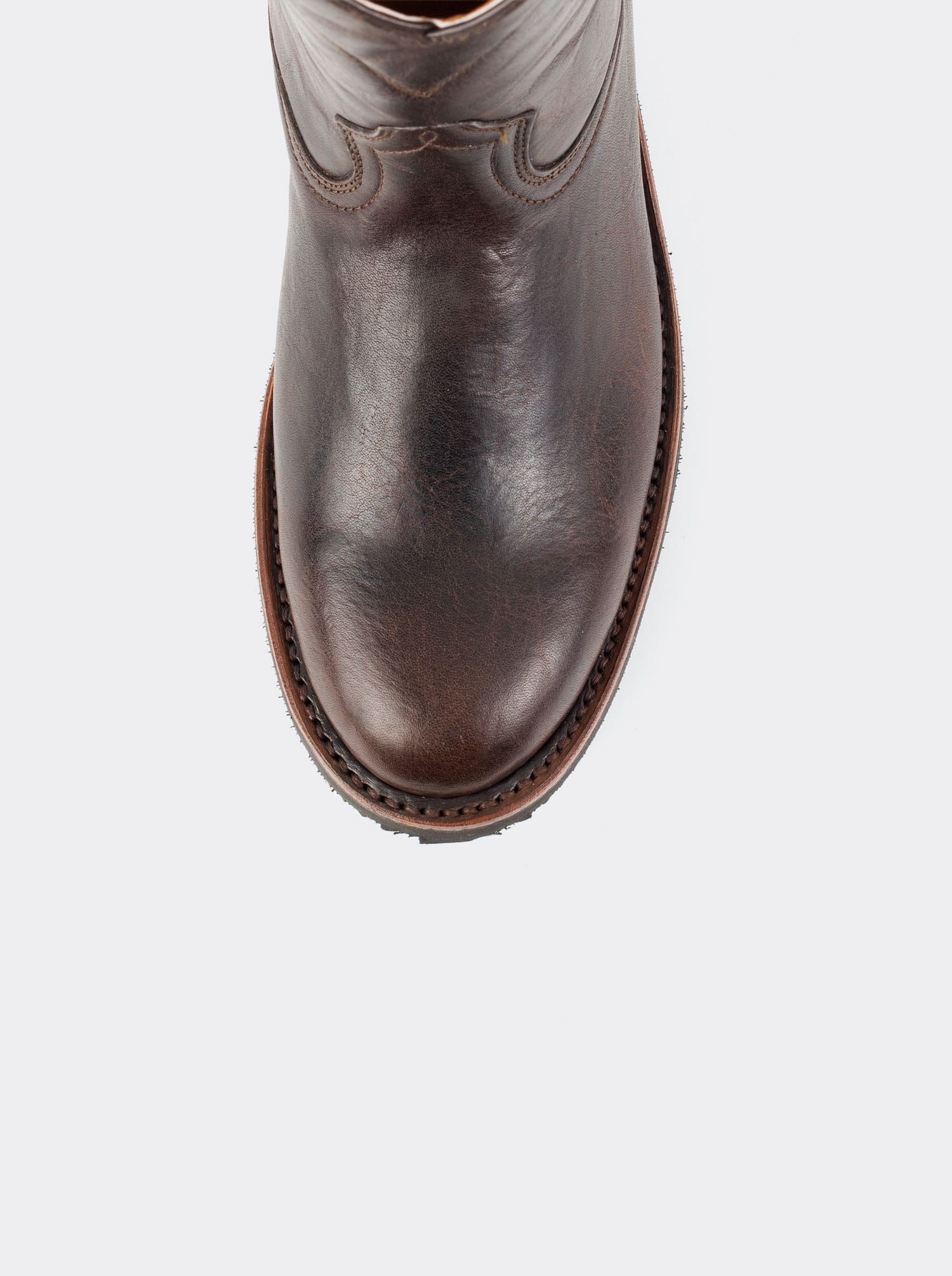 Men's Leather Slip-Resistant Roper Boot Espresso Paddock Color Style 1000