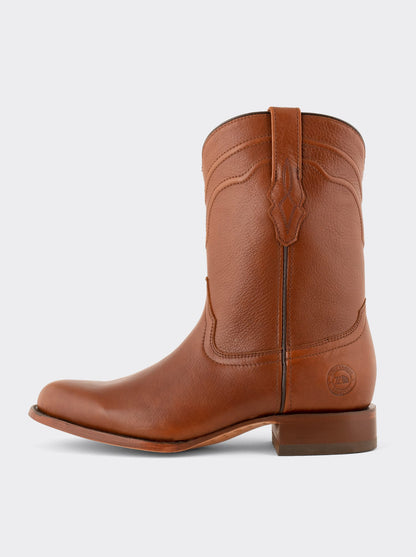 Bota Roper con Suela de Cuero Challenger Caoba Estilo 1004