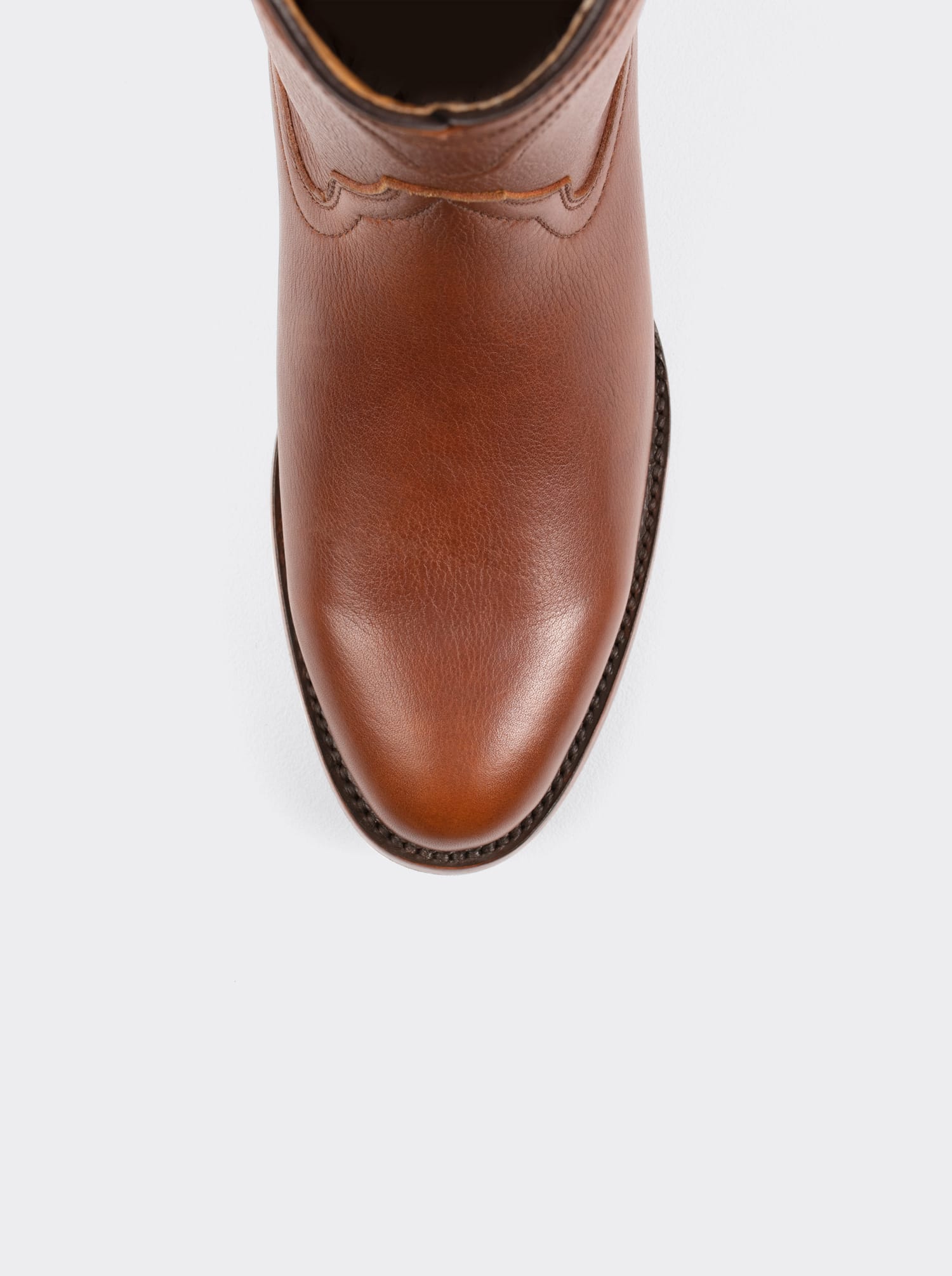 Bota Roper con Suela de Cuero Challenger Caoba Estilo 1004