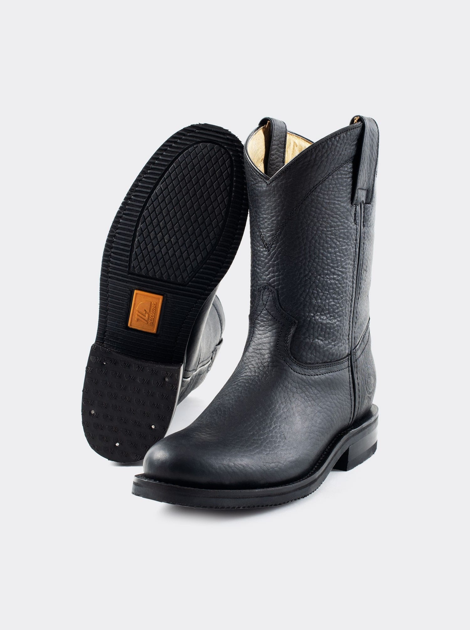 Bota Roper Siete Leguas Antiderrapante en piel Bull Fight Negro Est. 1000