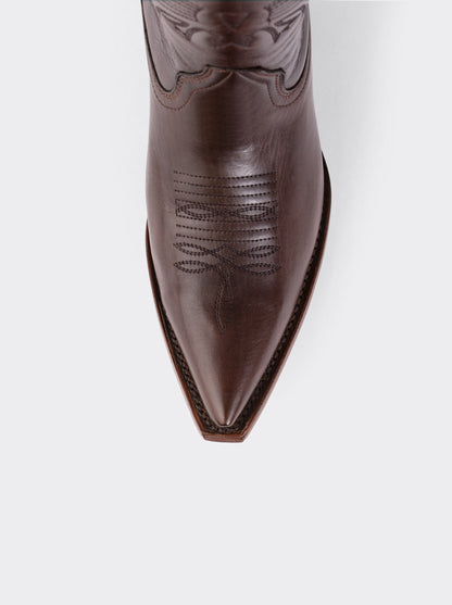 Bota Vaquera Tacón Cubano Olmeca Café Estilo 1041