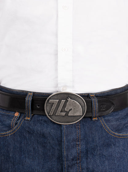 Cinturón Vaquero 7 Leguas Olmeca Negro Estilo 14