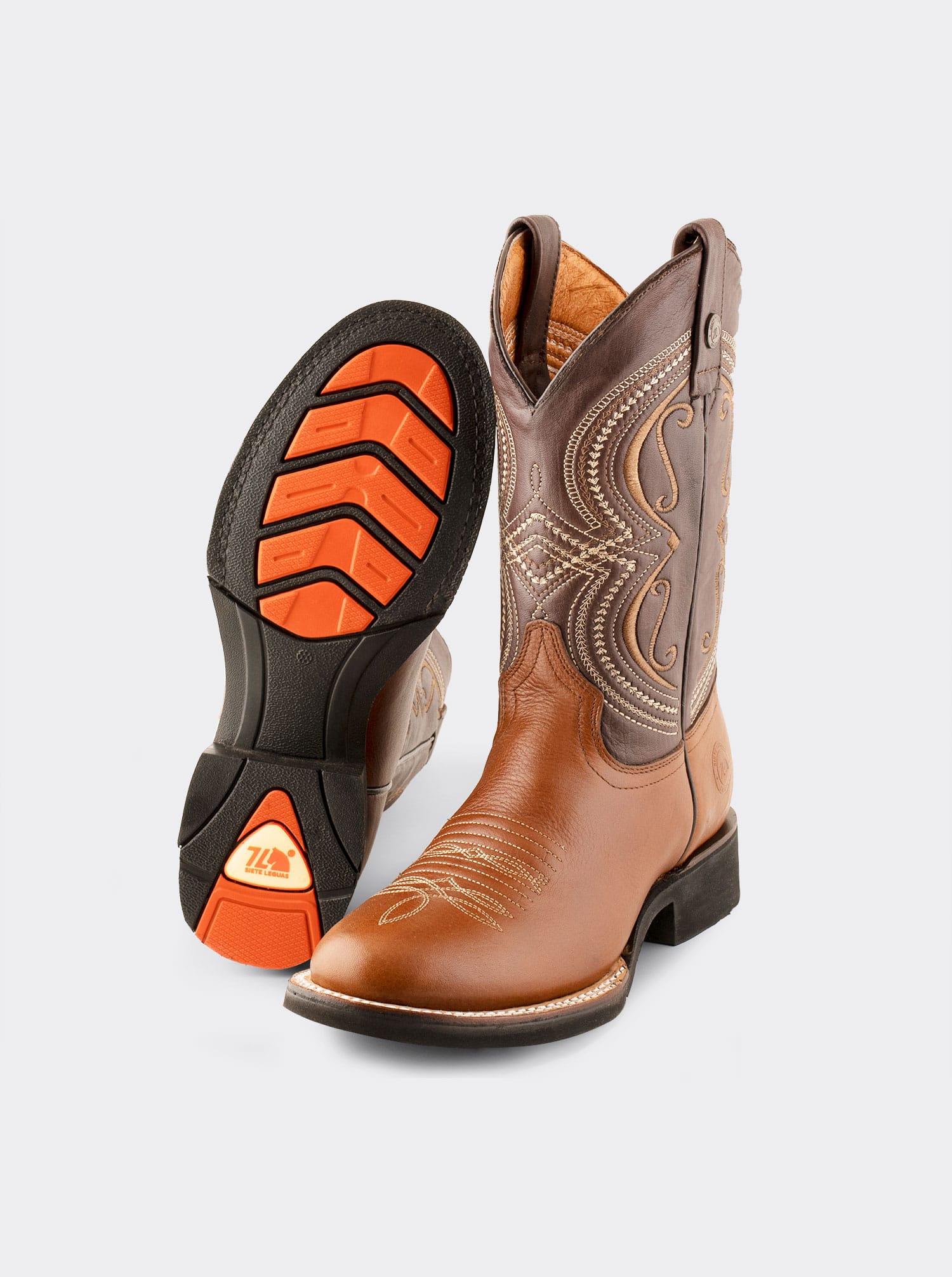 Bota Rodeo con Suela Ligera para Trabajo Challenger Caoba 1546