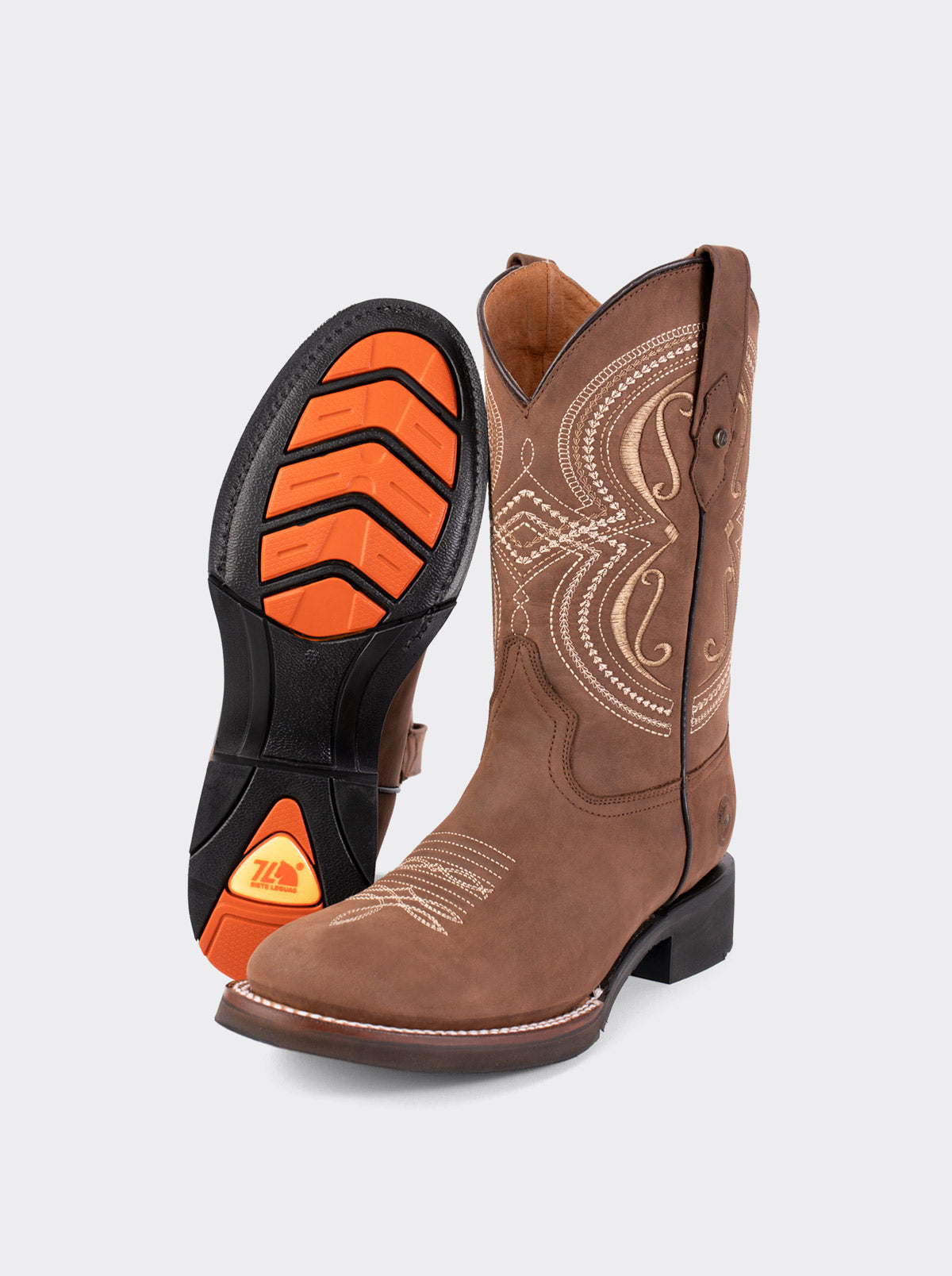 Bota Rodeo Oval con Suela Ligera para Trabajo Crazy Cafe 1546