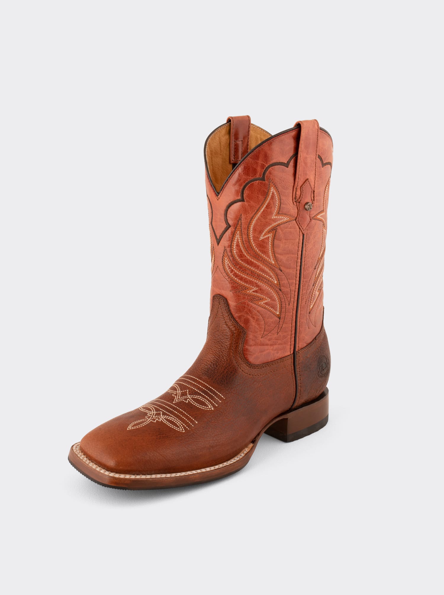 Bota Rodeo con Suela Antiderrapante Bisonte Americano Whiskey Estilo 1553