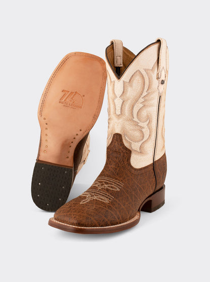 Rodeo Boot with Leather Sole in Imitation Leather Dragon Cognac Style 1555