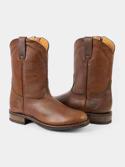 Zippered Roper Boot in Bull Fight Ocher Style 1677