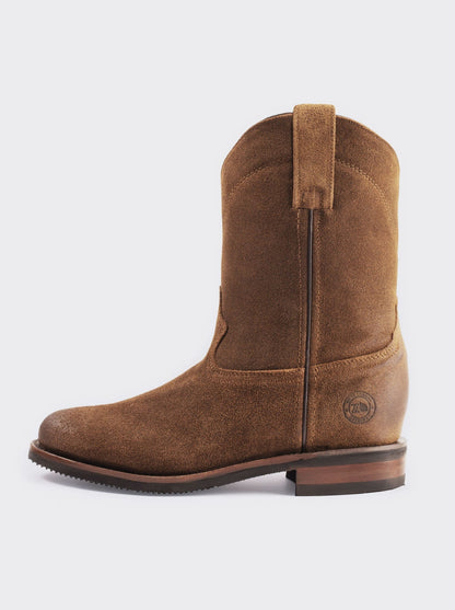 Men's Suede Leather Slip-Resistant Roper Boot Ginger Color Style 1000
