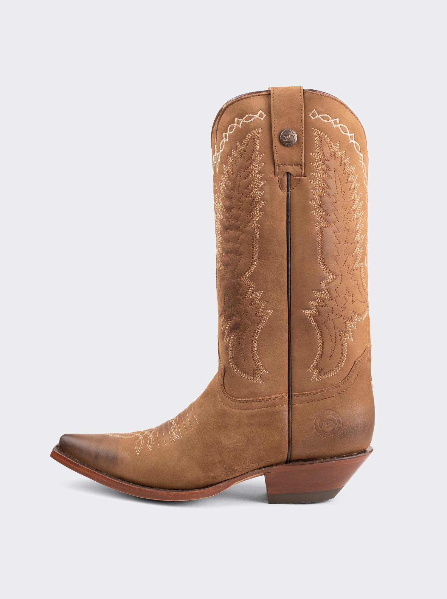 Bota Vaquera Tacón Cubano Nobuck Terracota Estilo 1748