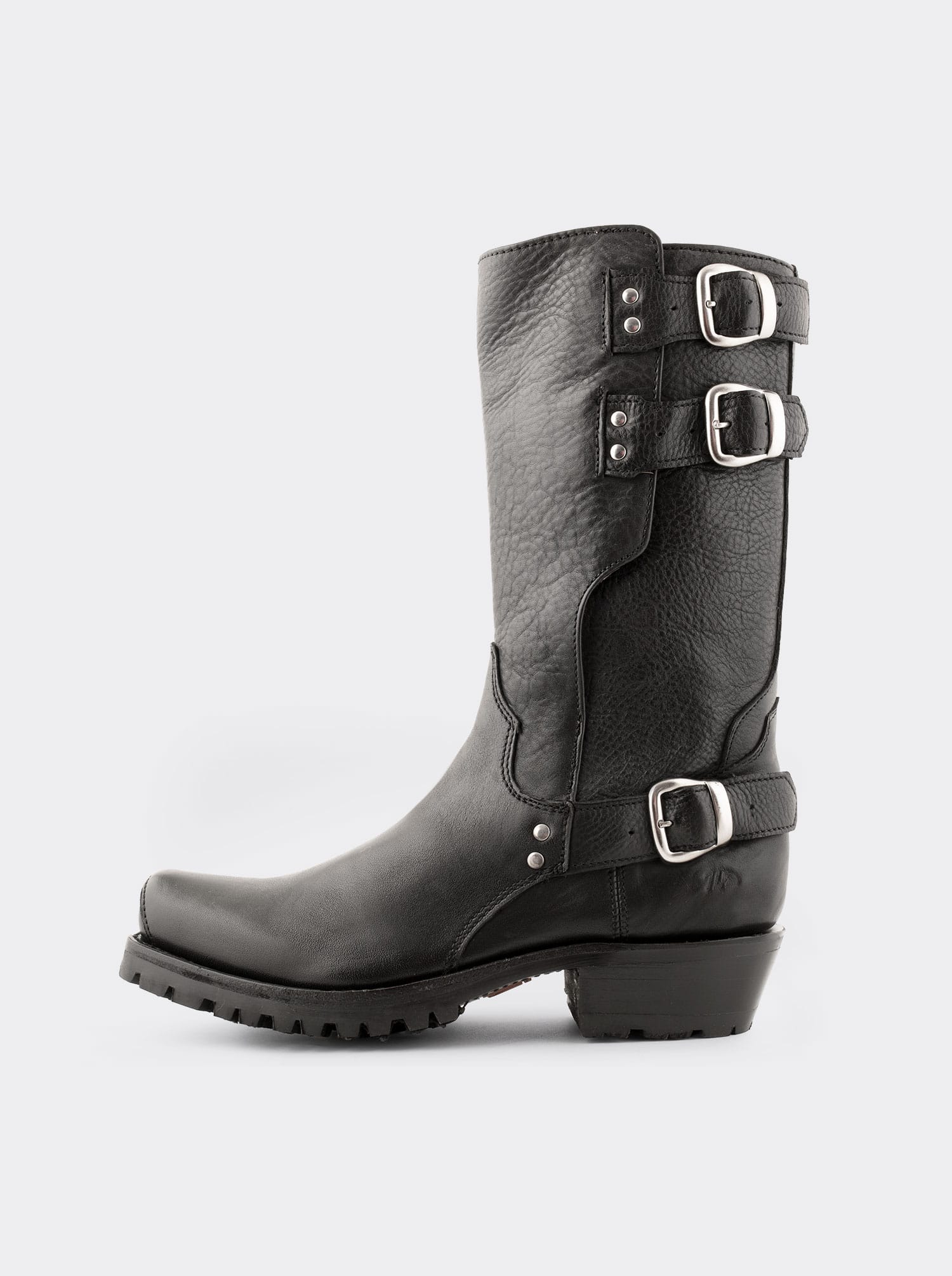 Bota Biker Suela Track Montana Negro Estilo 1805