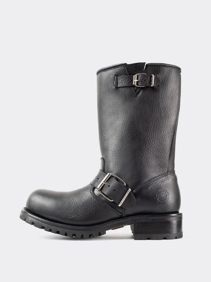 Bota Biker con Casco de Acero y Suela Track Bull Fight Negro Estilo 1808