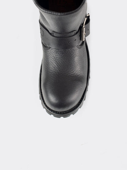 Bota Biker con Casco de Acero y Suela Track Bull Fight Negro Estilo 1808