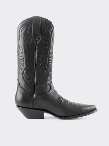 Bota Vaquera Siete Leguas Tacon Cubano Montana Negro Est. 1041