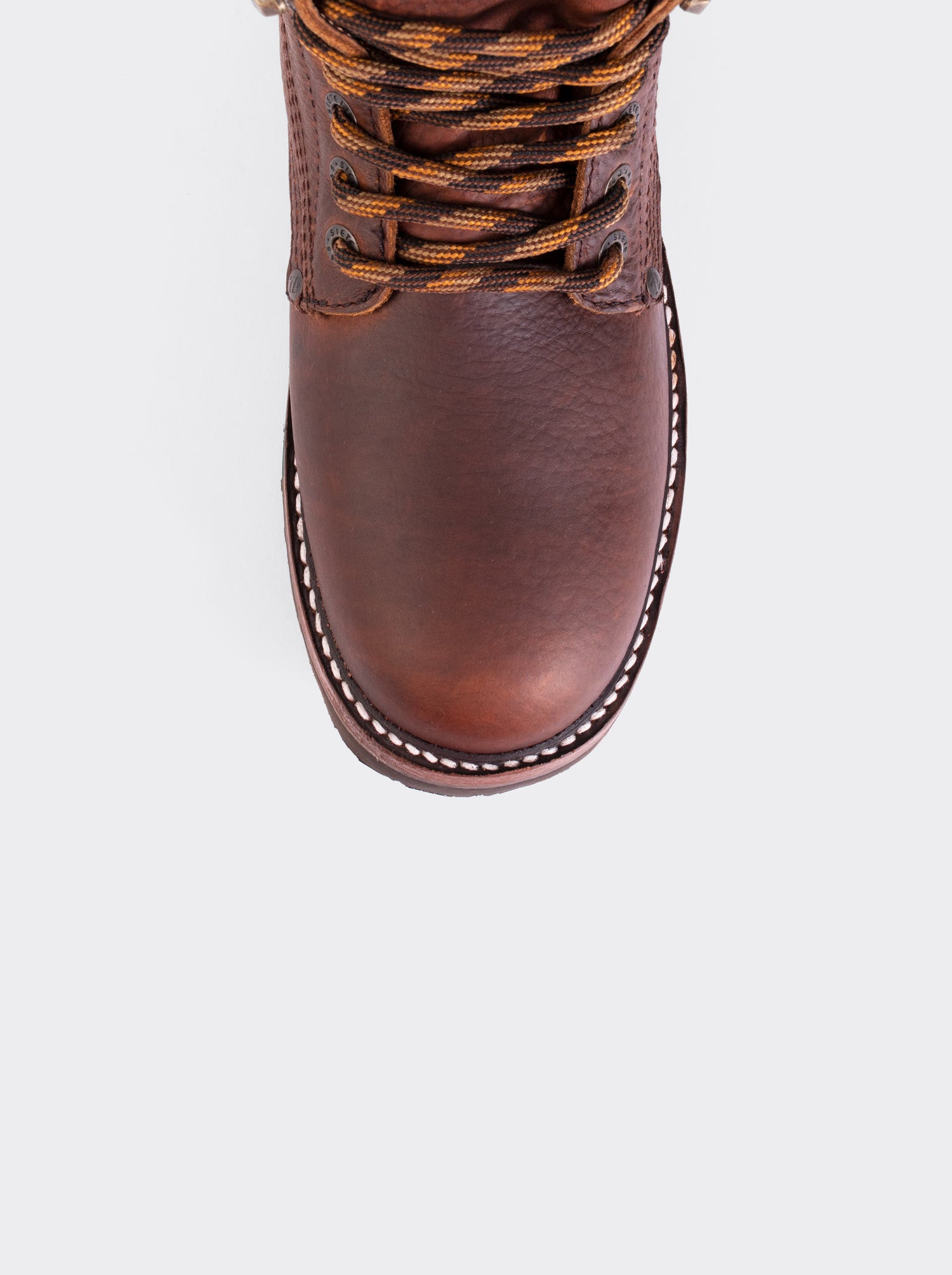 Men's Leather Lace Up Outdoor Boot in Brown Crazy Color Style Haiker 2413