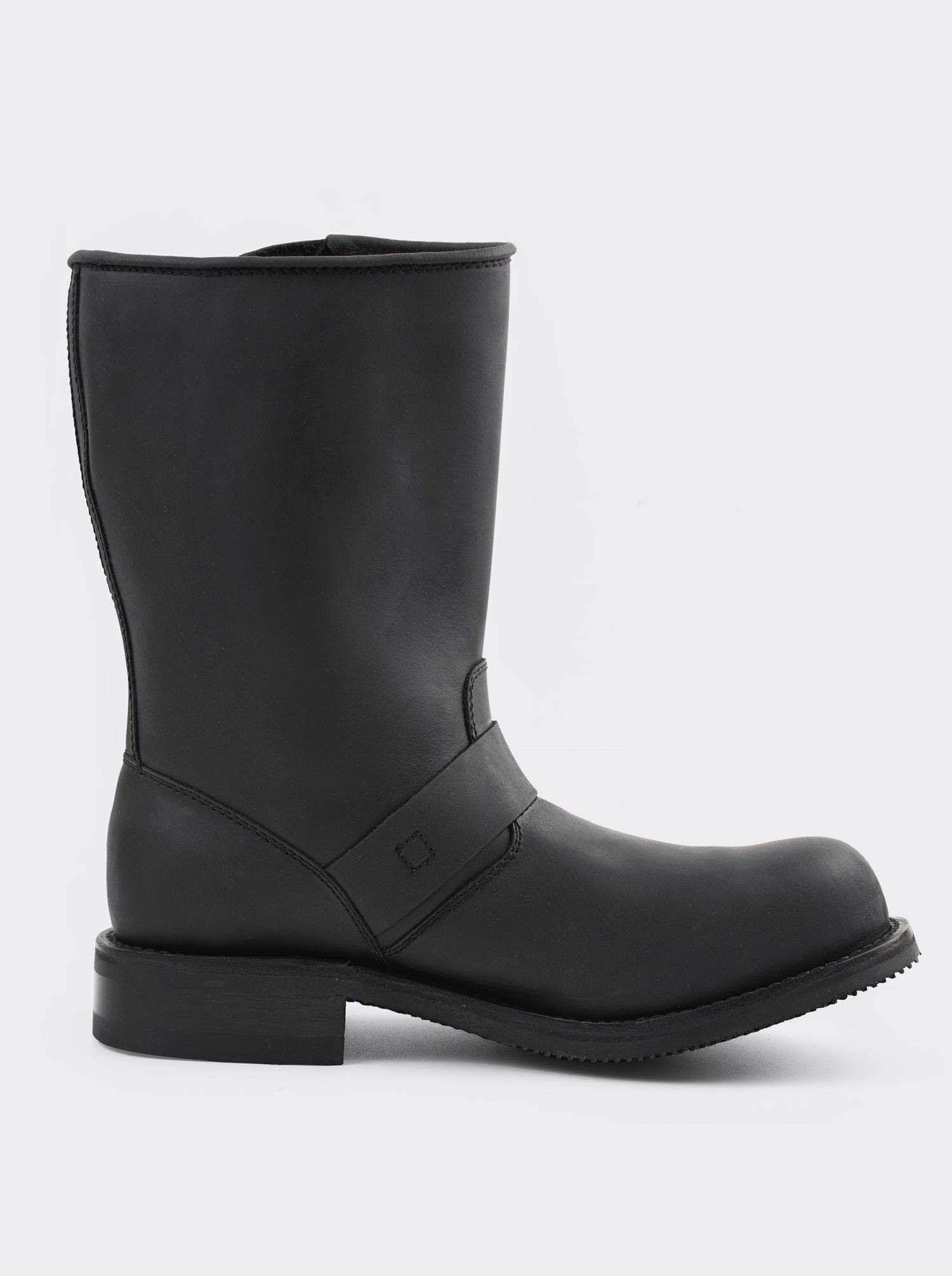 Bota Biker Siete Leguas Con Casco de Acero Crazy Negro Est. 1808