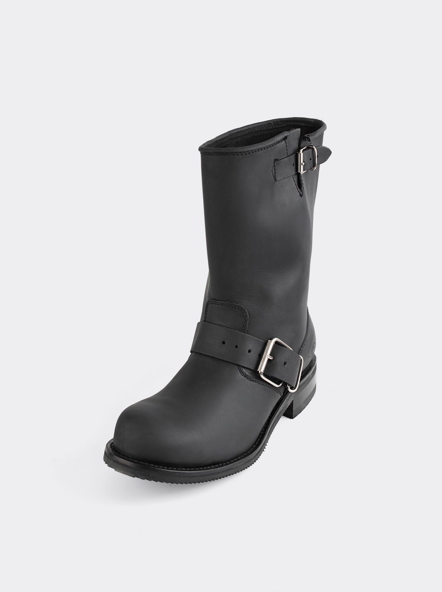 Bota Biker Siete Leguas Con Casco de Acero Crazy Negro Est. 1808